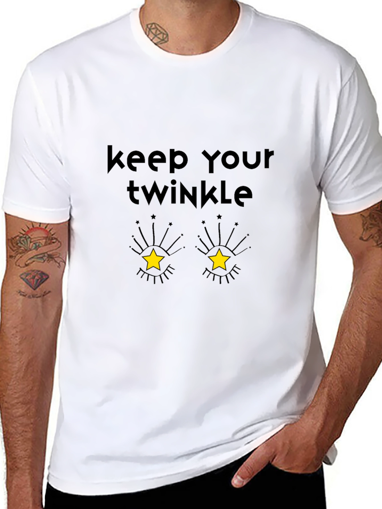 Keep Your Twinkle Graphic Tee - Mens Black T-Shirt