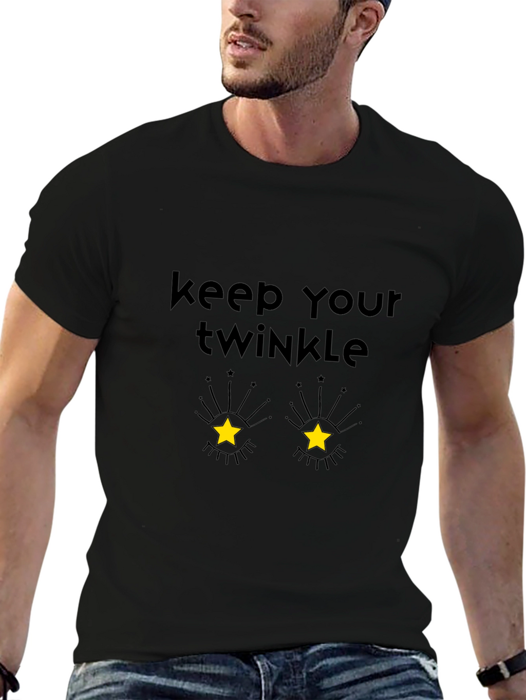 Keep Your Twinkle Graphic Tee - Mens Black T-Shirt