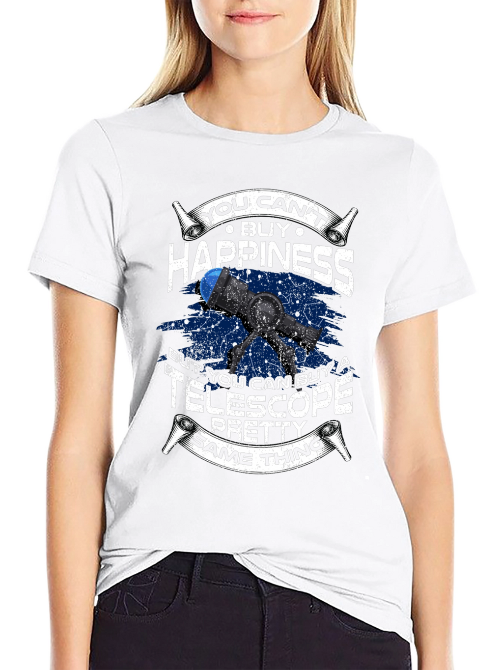 Telescope Happiness T-Shirt - Astronomy Lover Gift