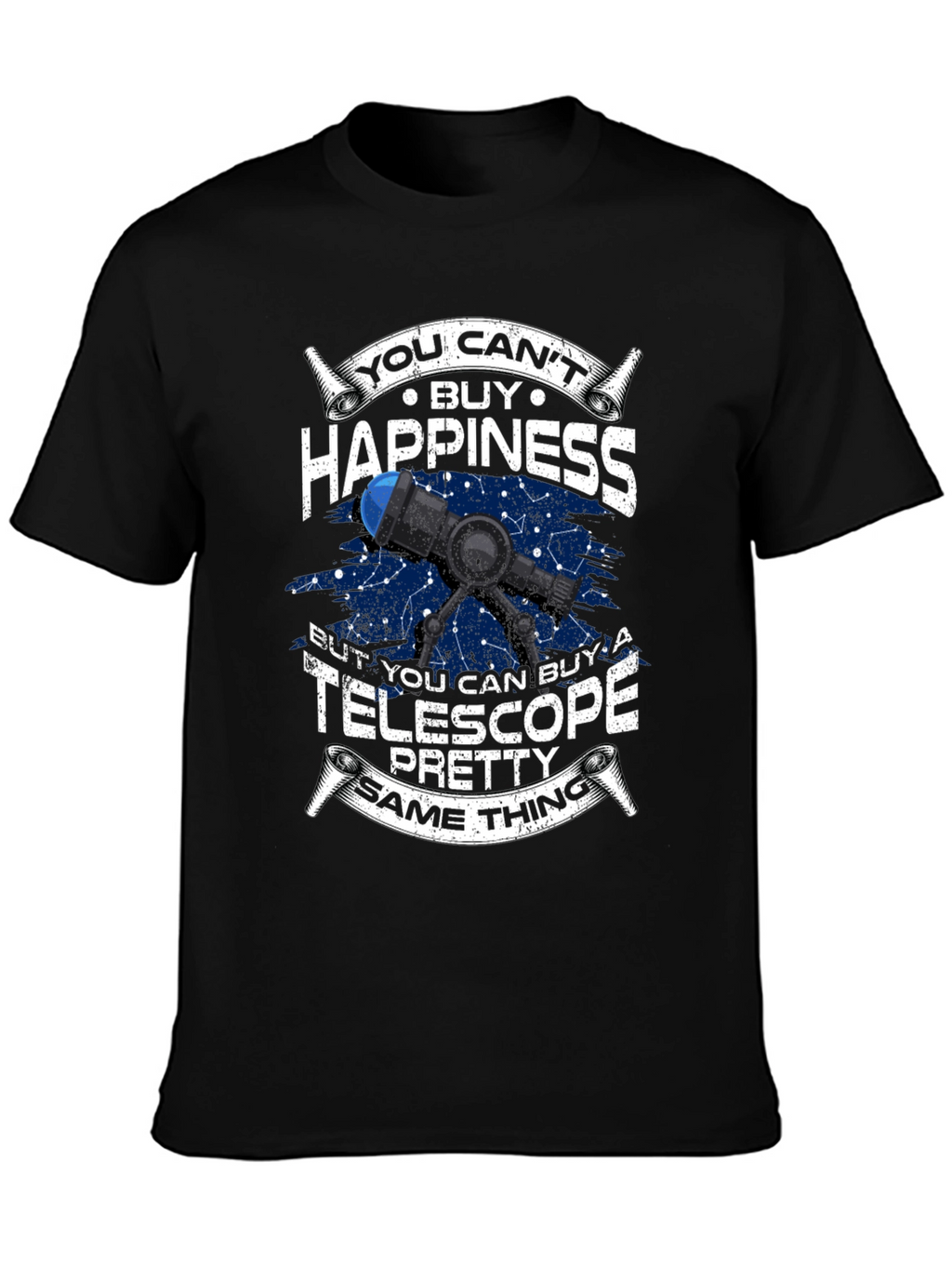 Telescope Happiness T-Shirt - Astronomy Lover Gift