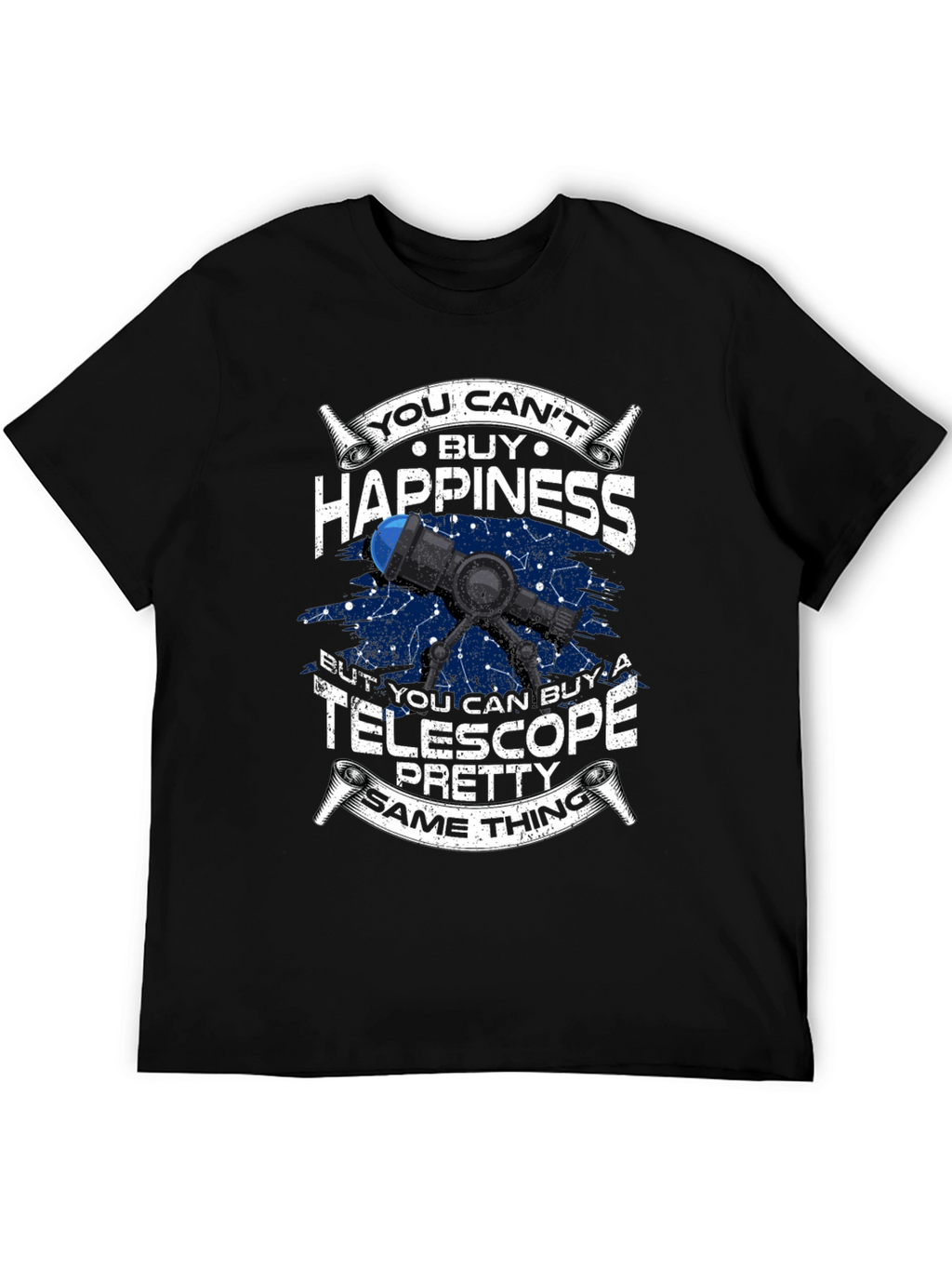 Telescope Happiness T-Shirt - Astronomy Lover Gift