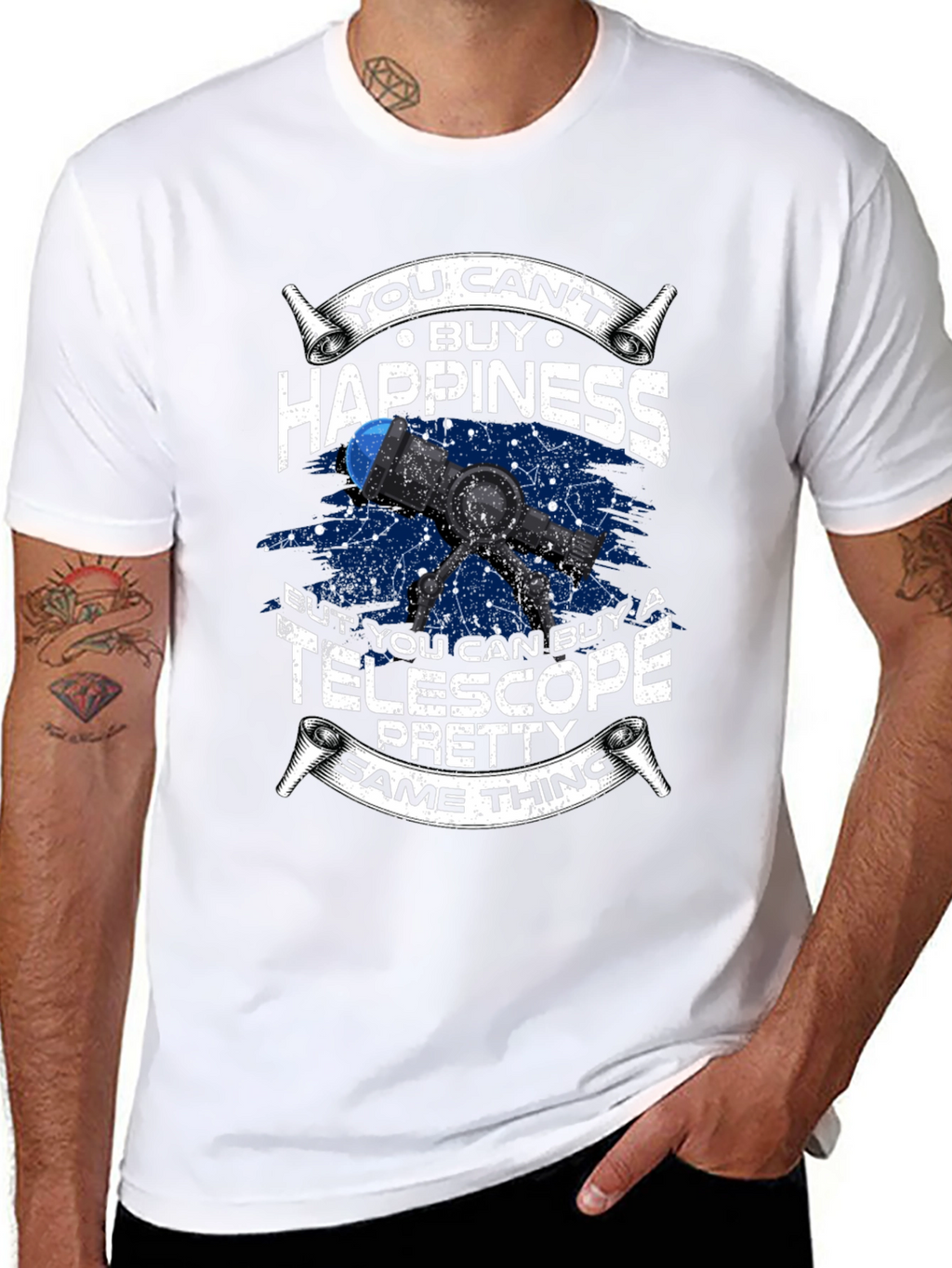 Telescope Happiness T-Shirt - Astronomy Lover Gift