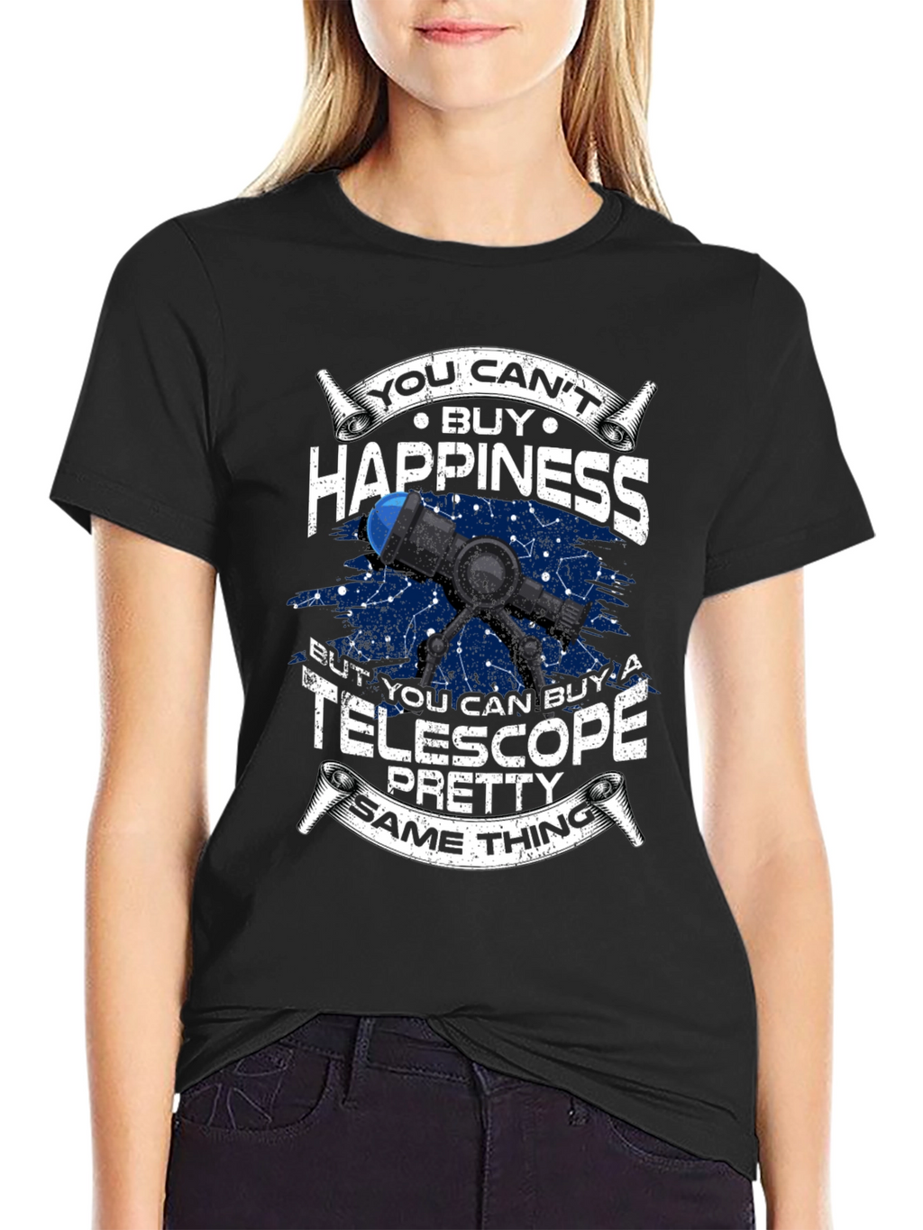 Telescope Happiness T-Shirt - Astronomy Lover Gift