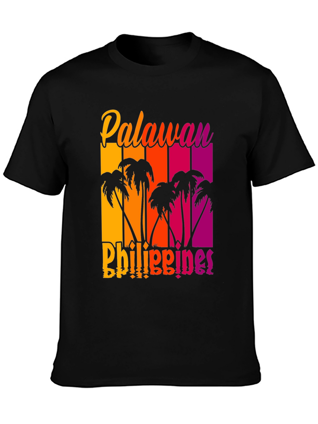 Palawan Philippines Palm Tree Graphic T-Shirt