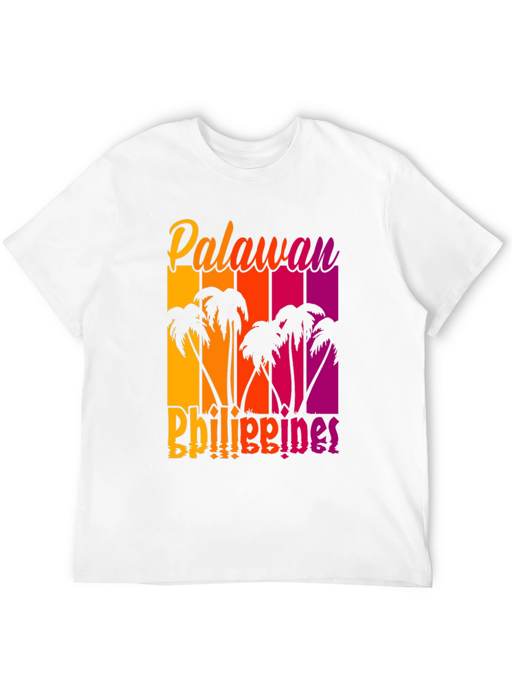 Palawan Philippines Palm Tree Graphic T-Shirt