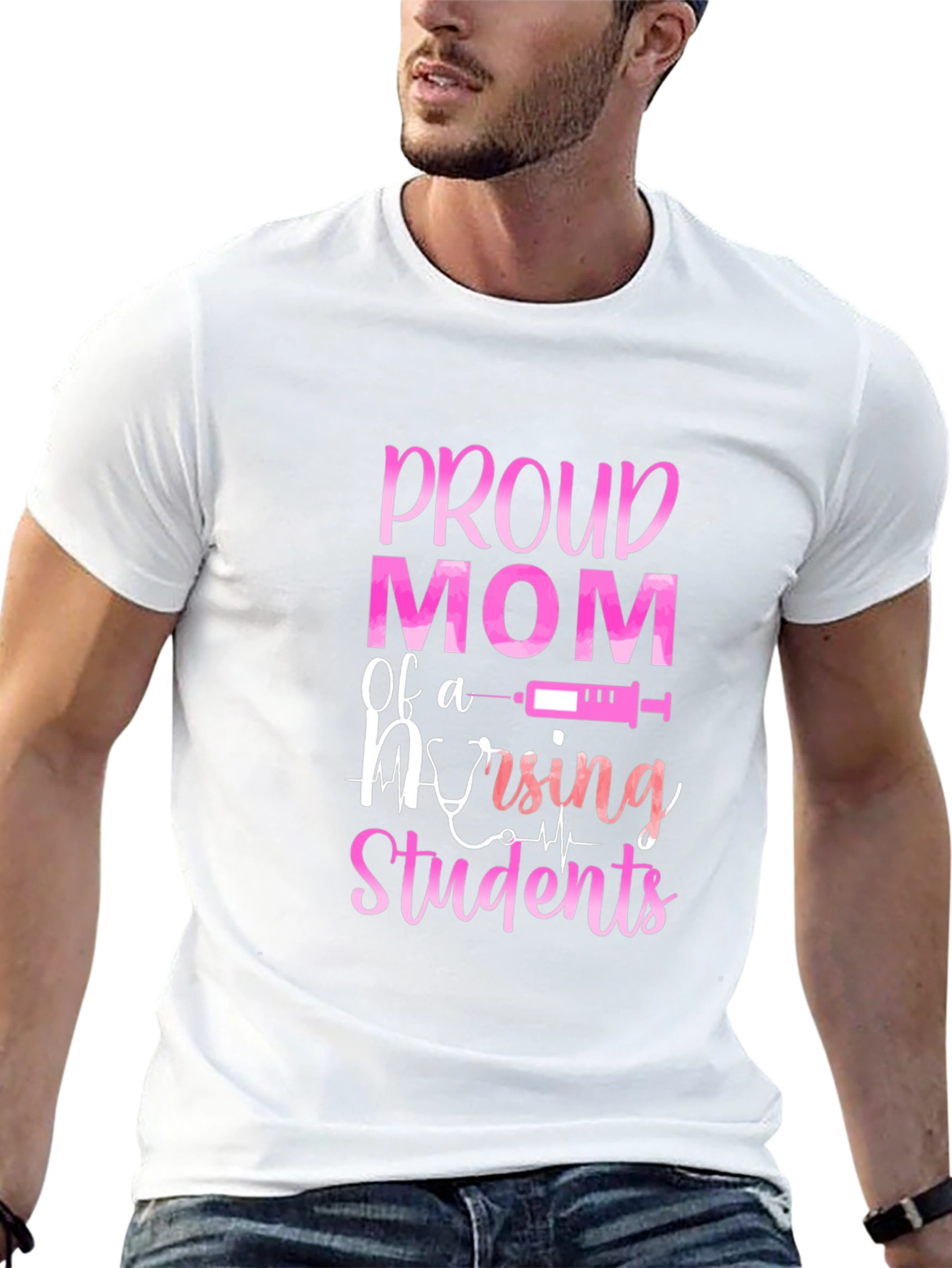 Proud Mom of Nursing Students Black T-Shirt