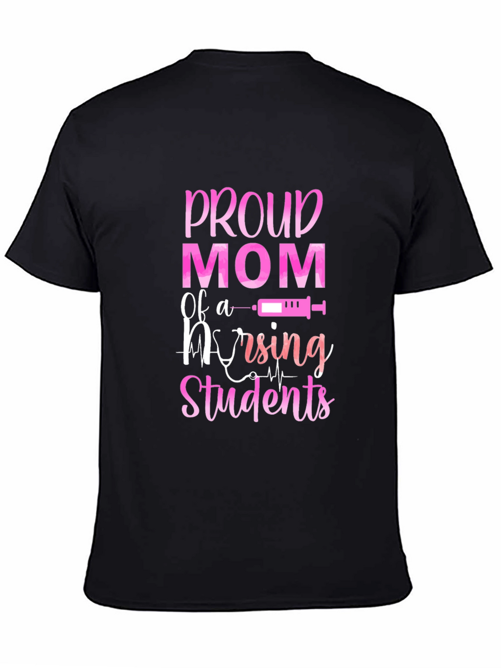 Proud Mom of Nursing Students Black T-Shirt