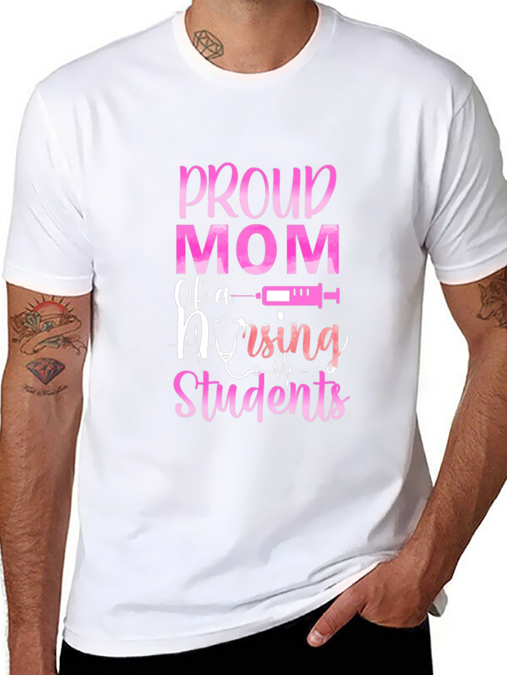 Proud Mom of Nursing Students Black T-Shirt
