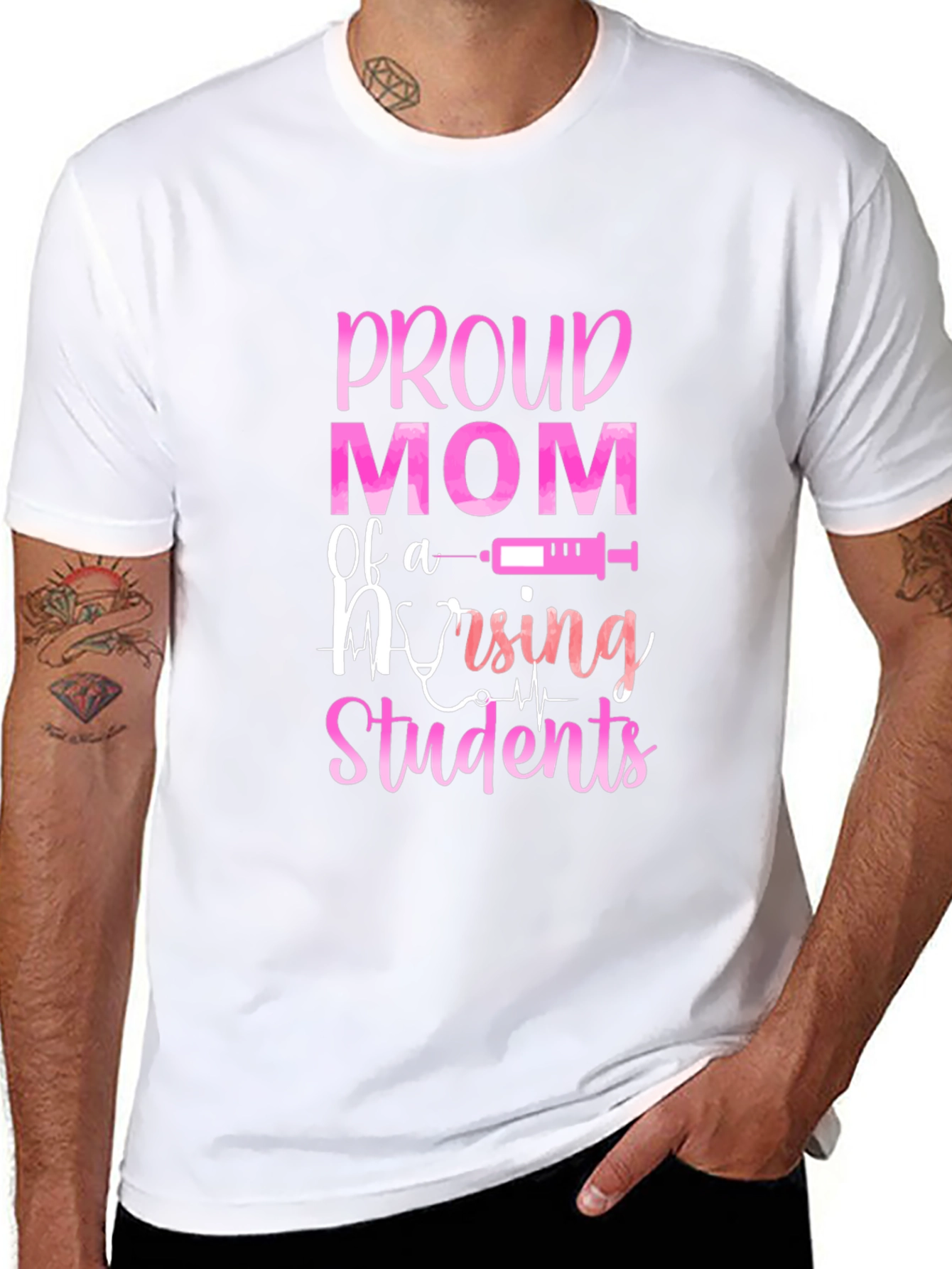 Proud Mom of Nursing Students Black T-Shirt