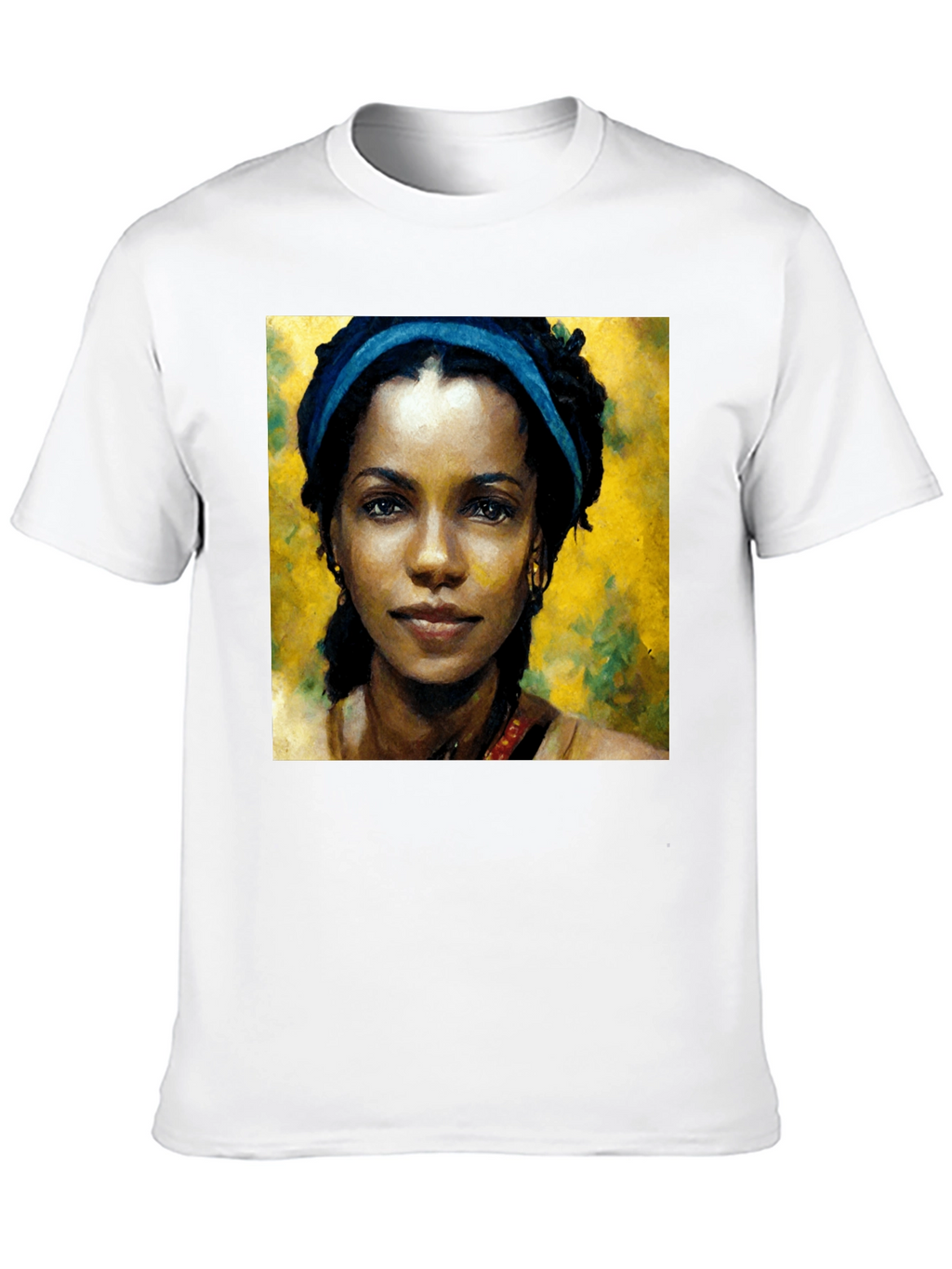 African Woman Portrait Black T-Shirt