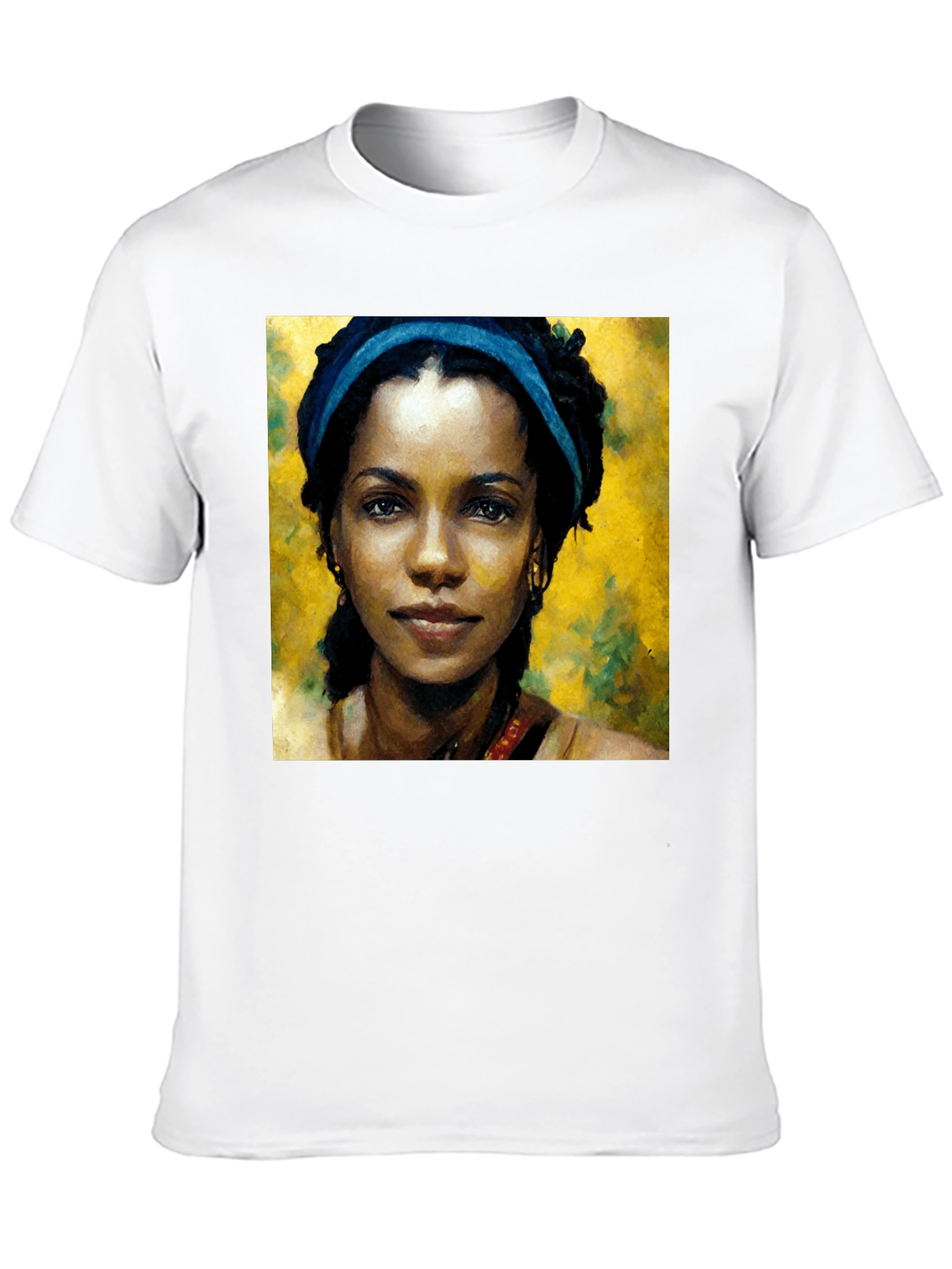 African Woman Portrait Black T-Shirt