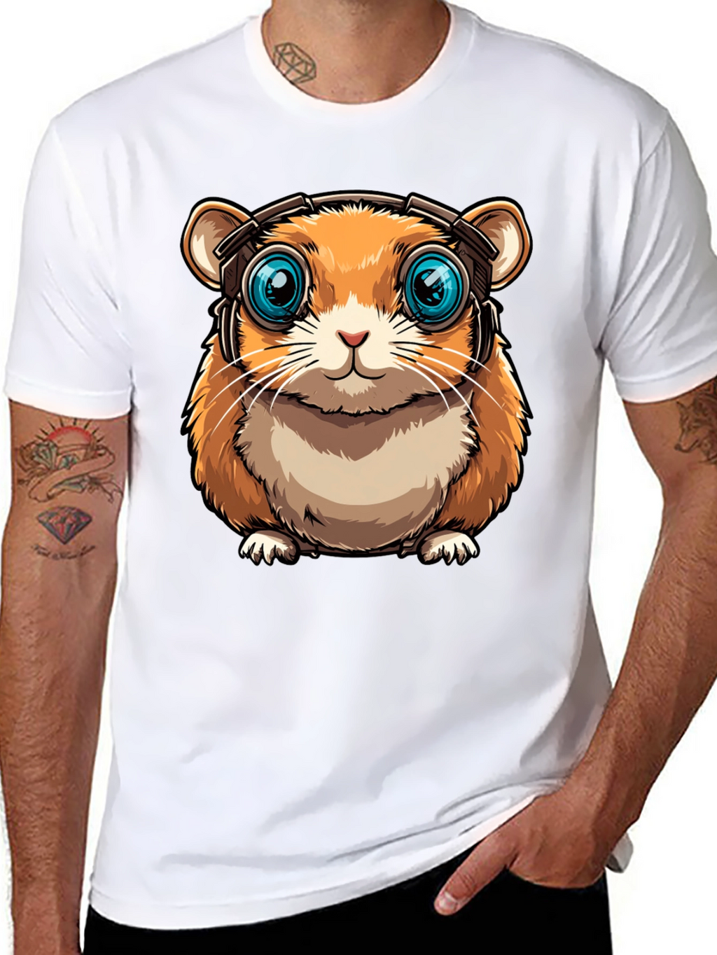 Hamster Headphone Graphic Tee
