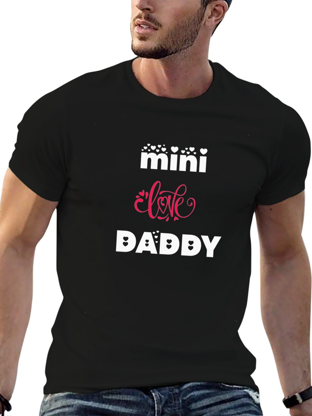 Mini Love Daddy Graphic Tee - Black