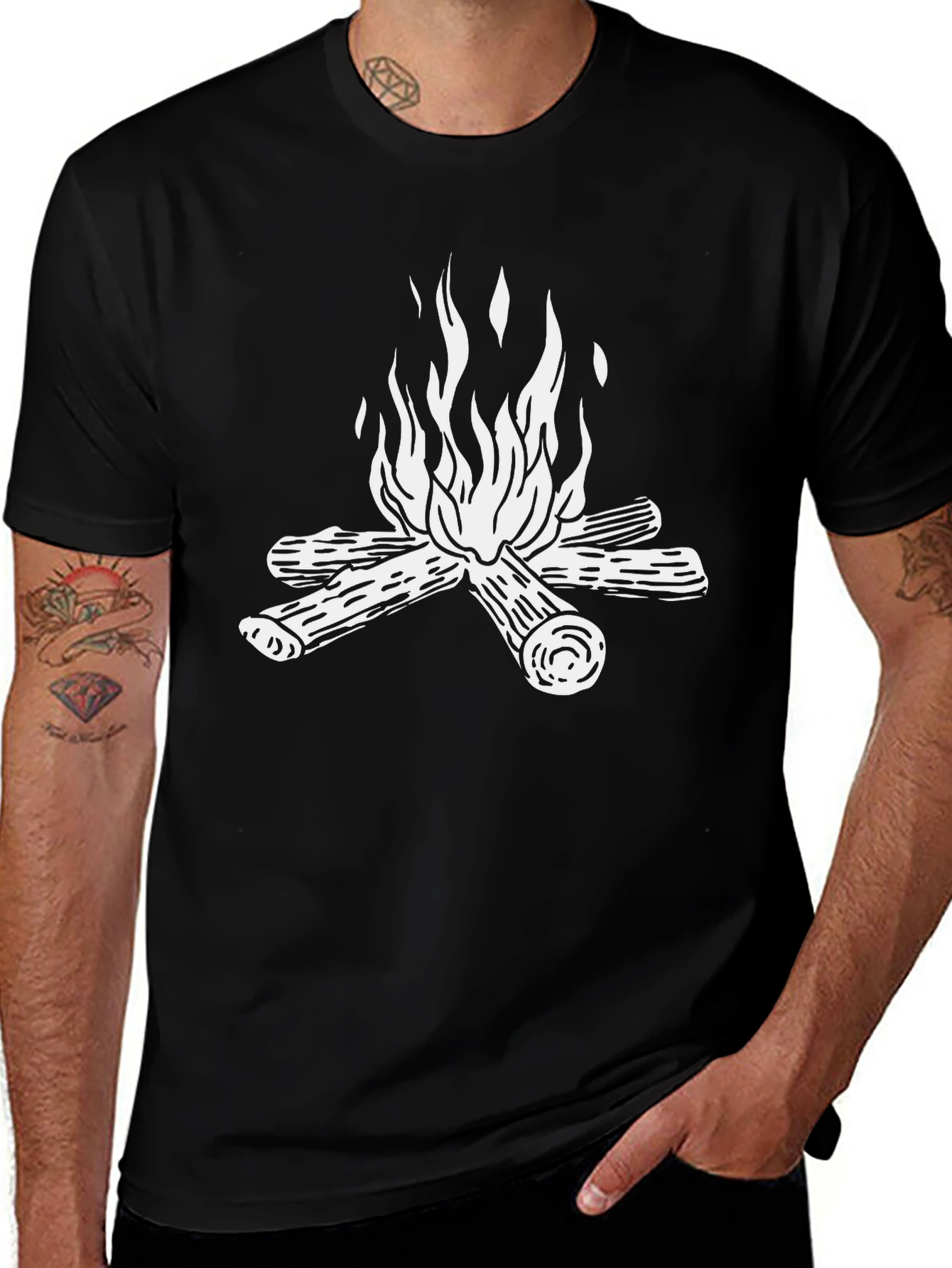 Bonfire Graphic Tee - Cozy Campfire T-Shirt