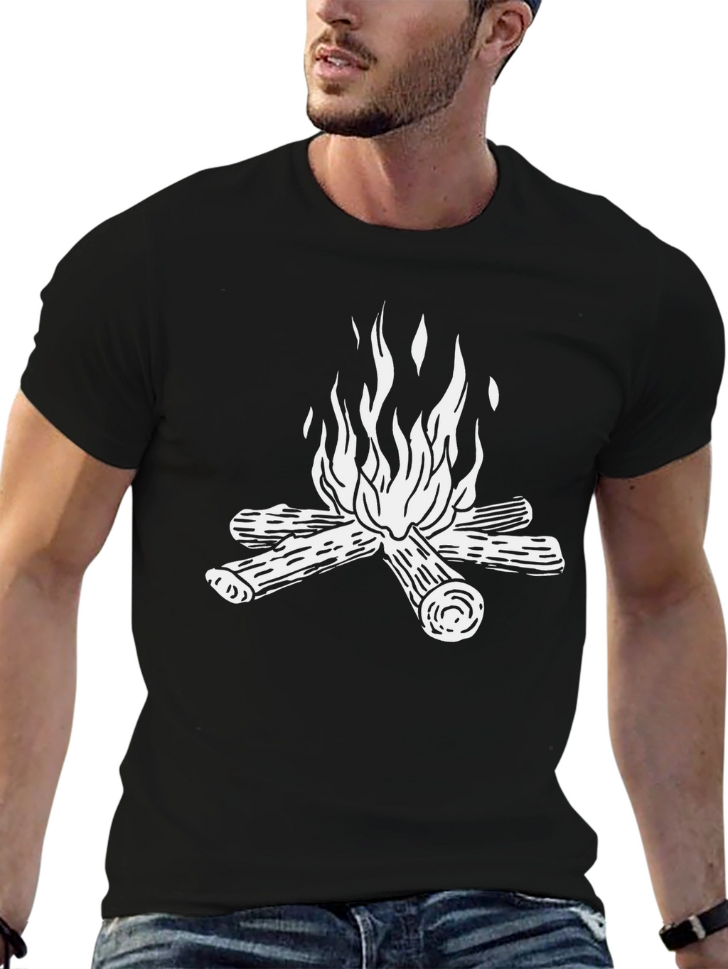 Bonfire Graphic Tee - Cozy Campfire T-Shirt