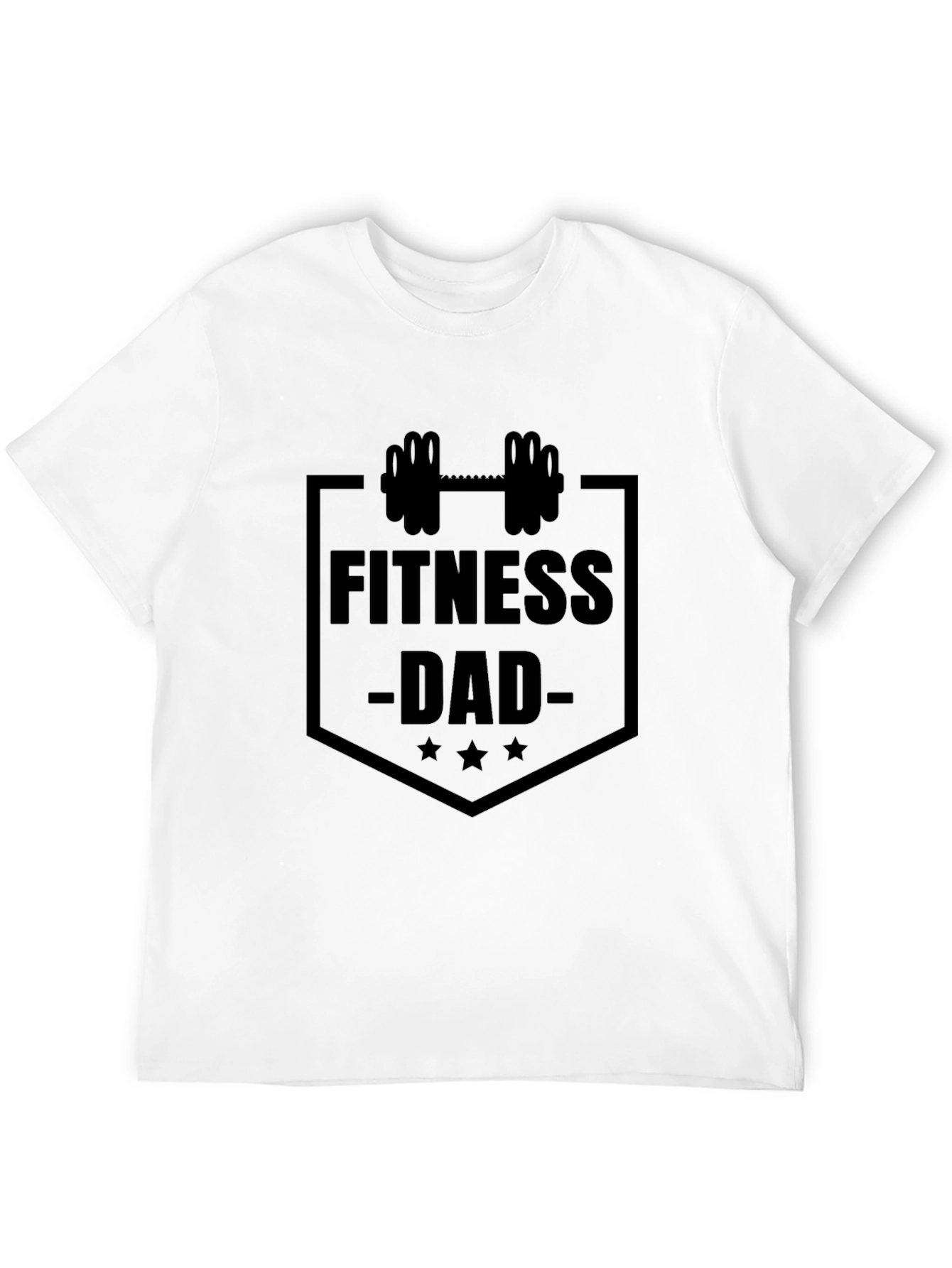 Fitness Dad Black Graphic T-Shirt