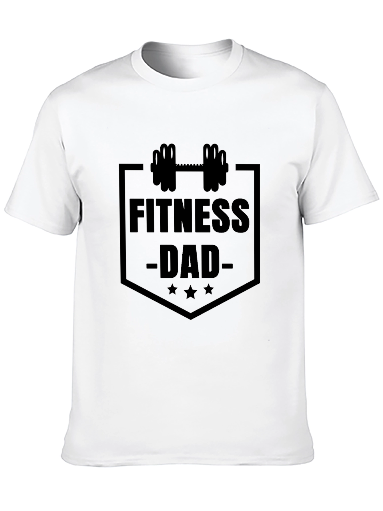 Fitness Dad Black Graphic T-Shirt