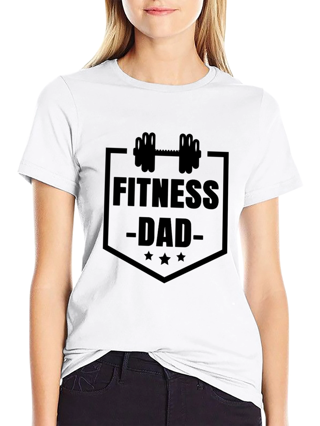 Fitness Dad Black Graphic T-Shirt