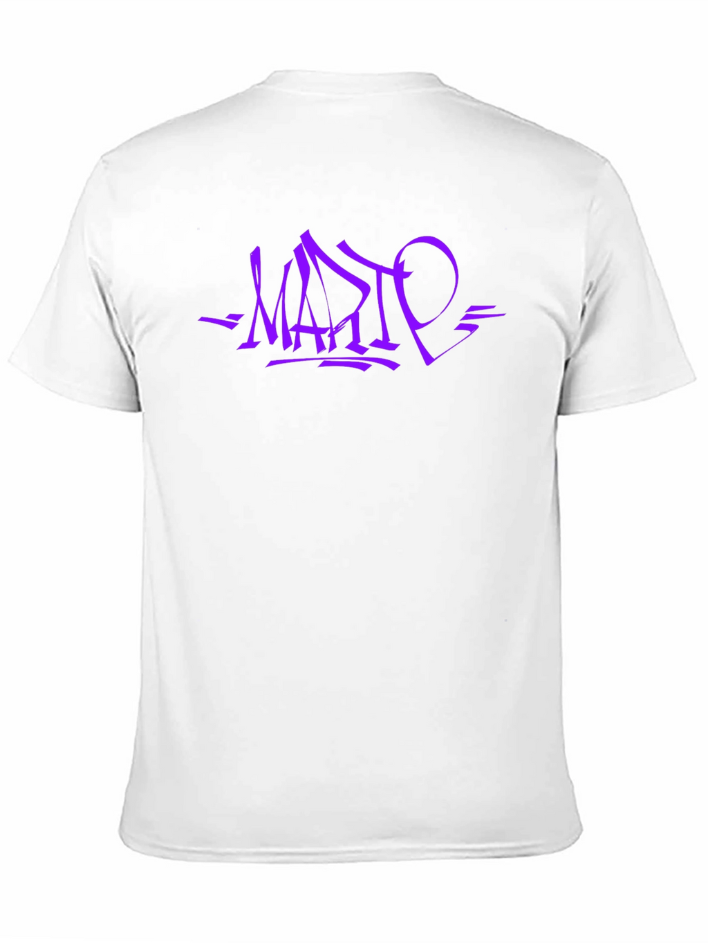 Stylish Black T-Shirt with Purple Graffiti Design