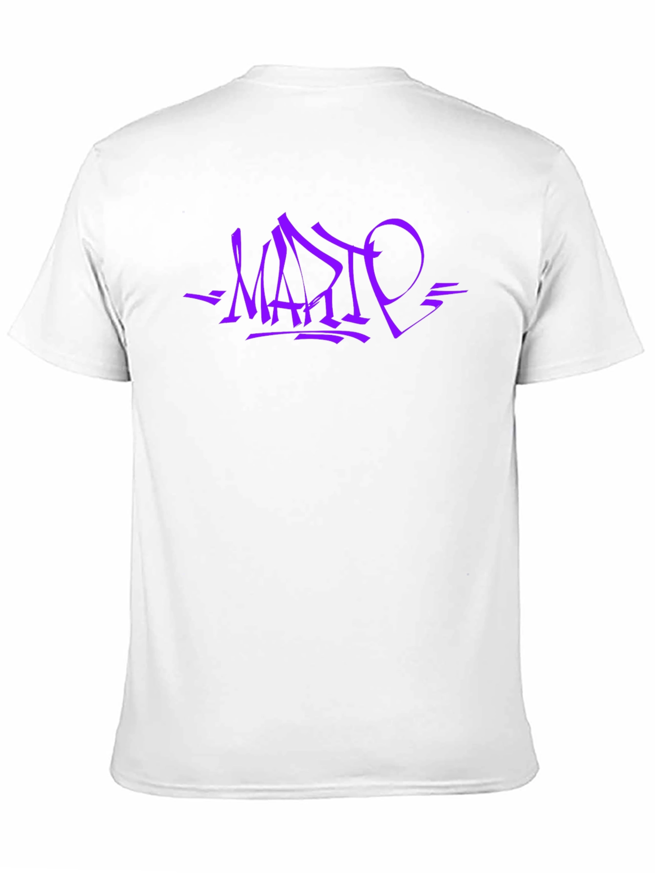 Stylish Black T-Shirt with Purple Graffiti Design