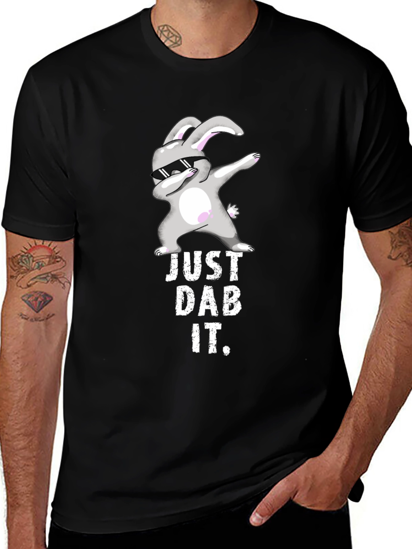 Just Dab It Bunny Graphic T-Shirt