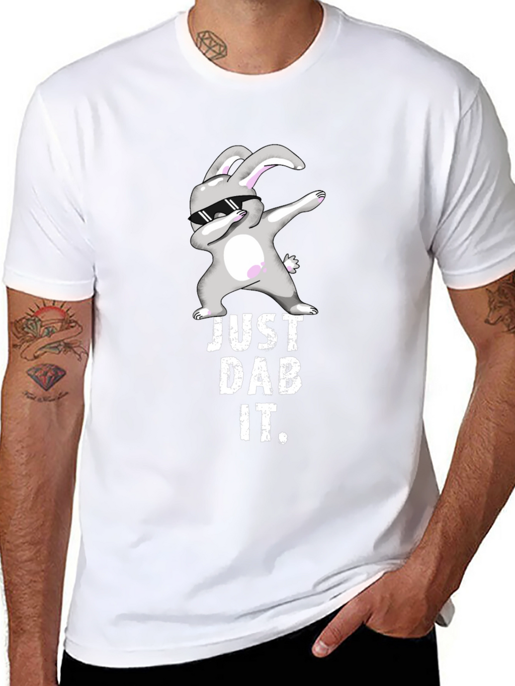 Just Dab It Bunny Graphic T-Shirt