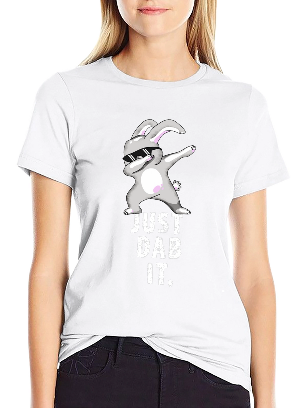 Just Dab It Bunny Graphic T-Shirt