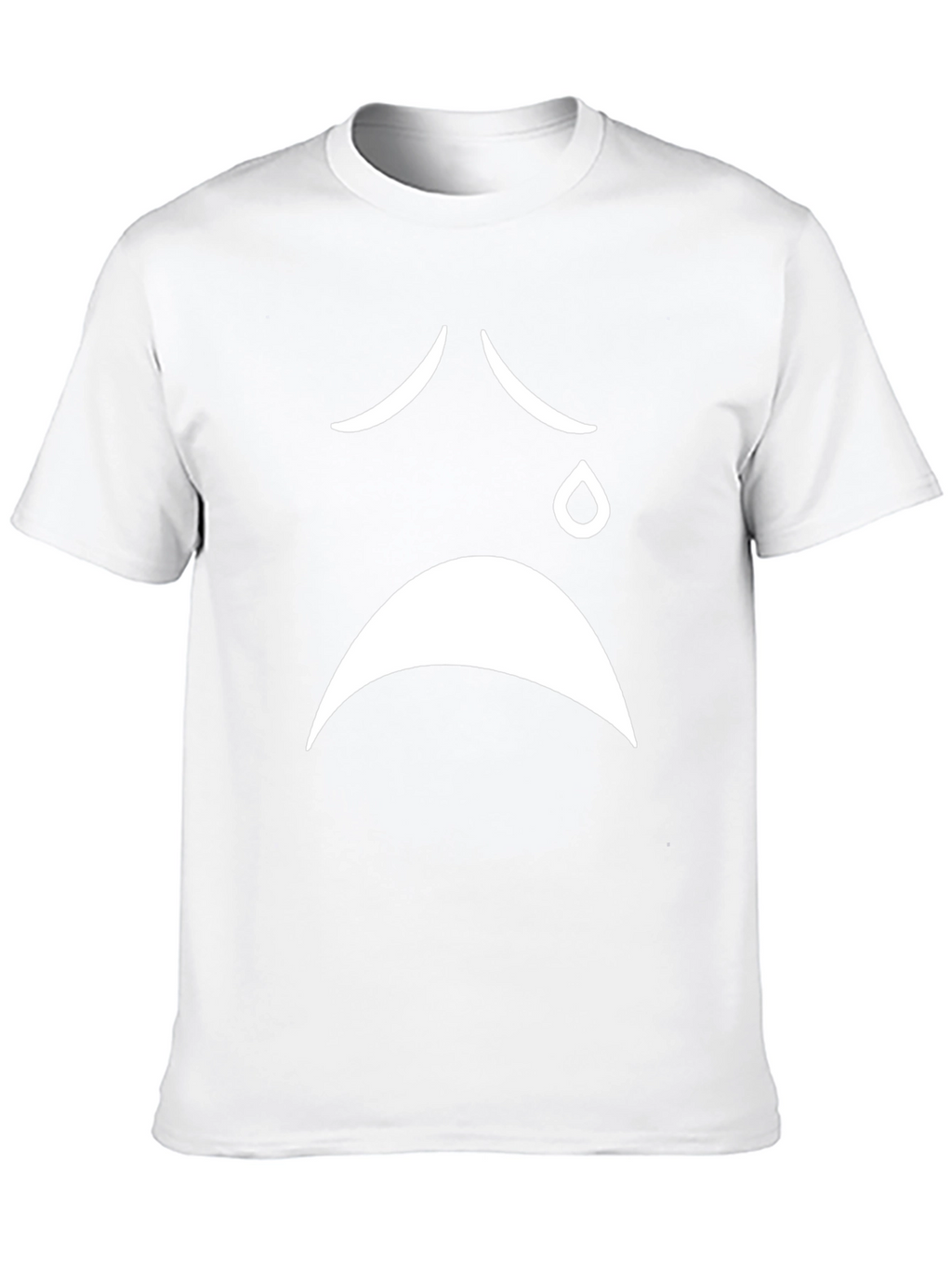 Sad Face Graphic Black T-Shirt