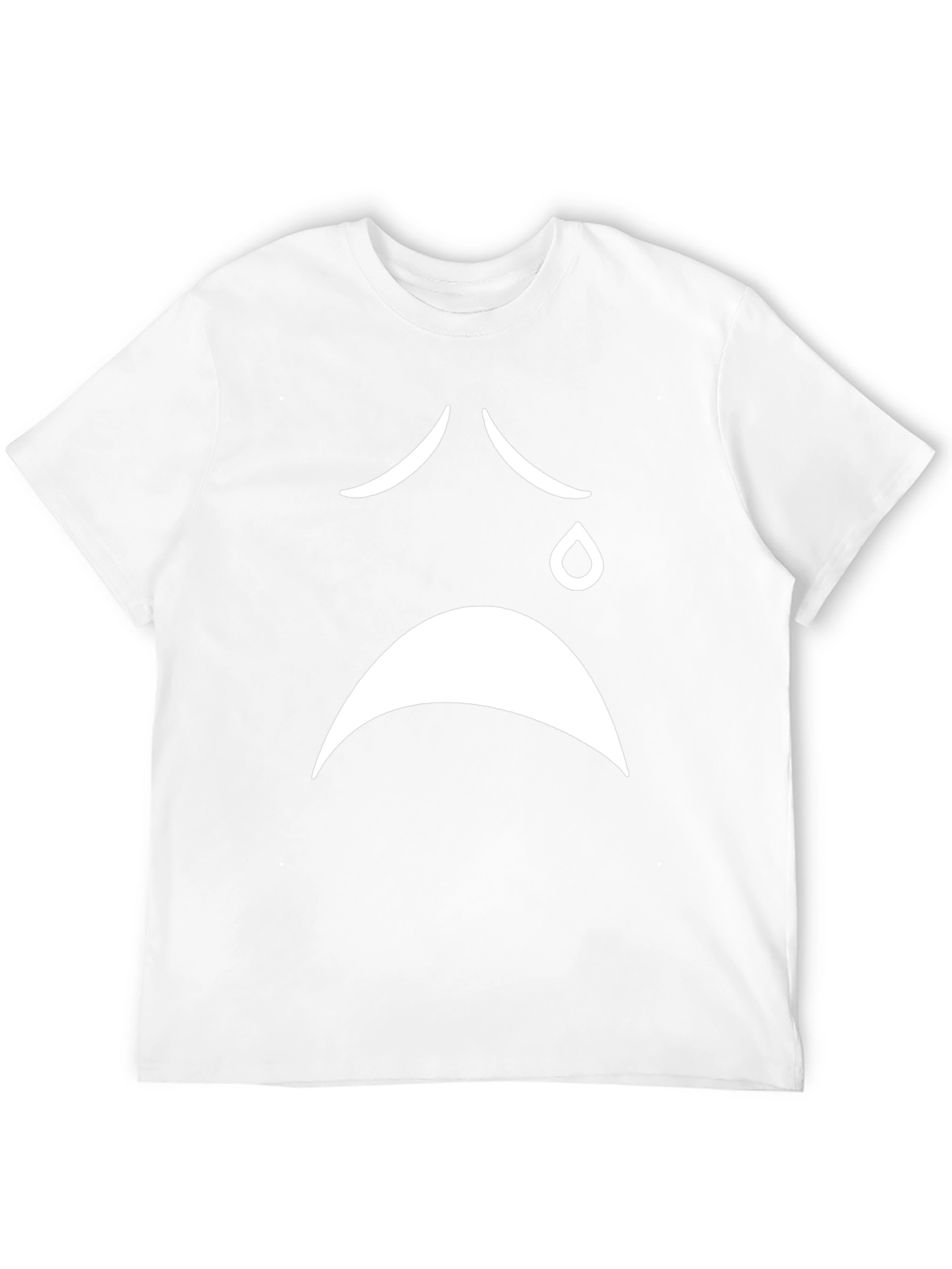 Sad Face Graphic Black T-Shirt