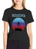 Beekeeper Sunset T-Shirt - Retro Bee Keeper Tee