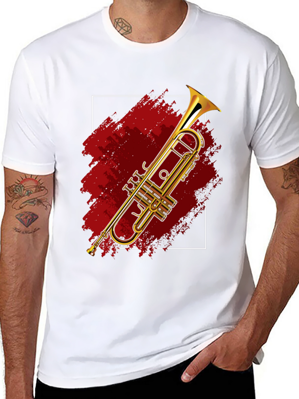 Trumpet Graphic Tee - Stylish Music Lovers T-Shirt