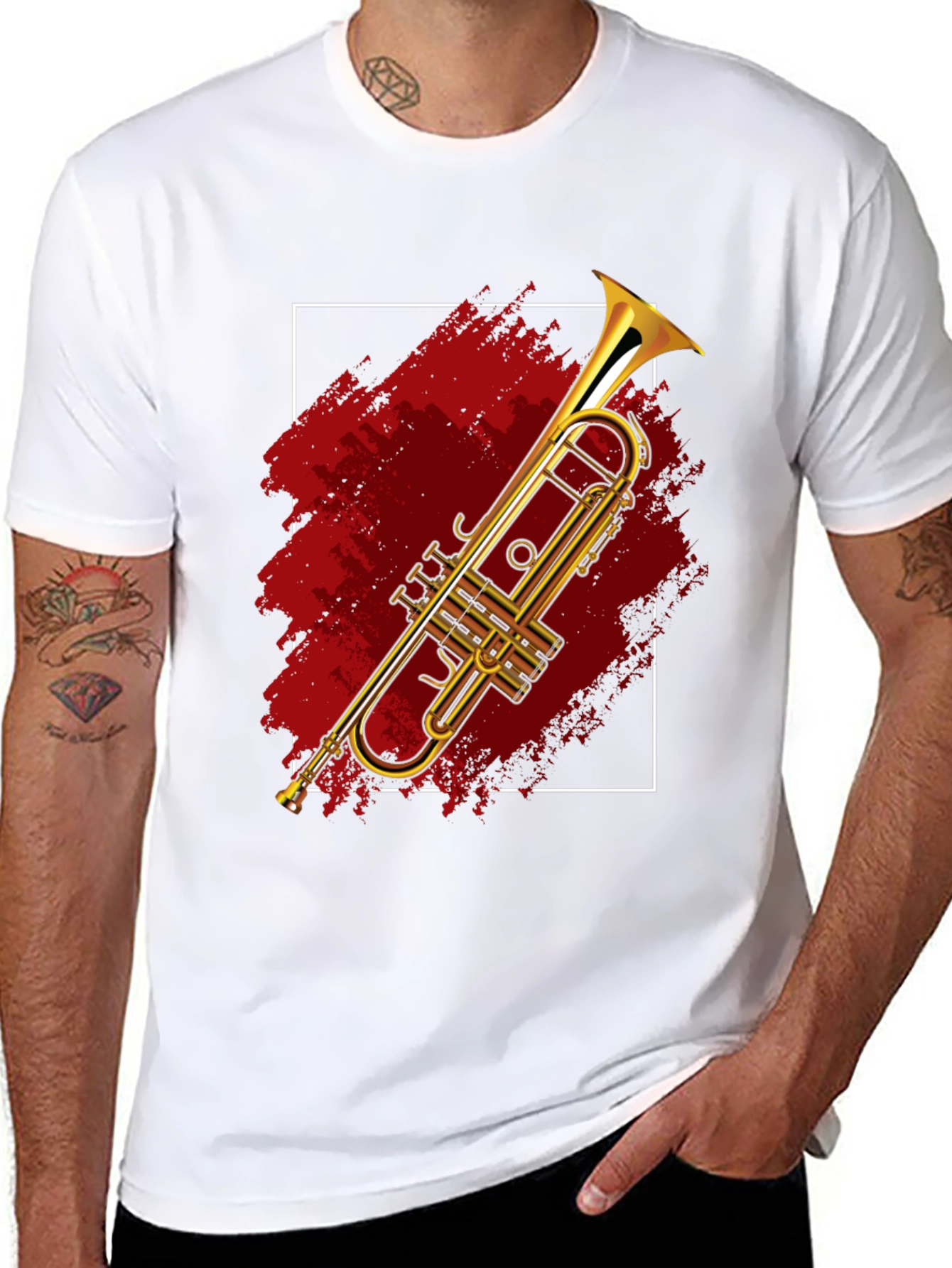 Trumpet Graphic Tee - Stylish Music Lovers T-Shirt