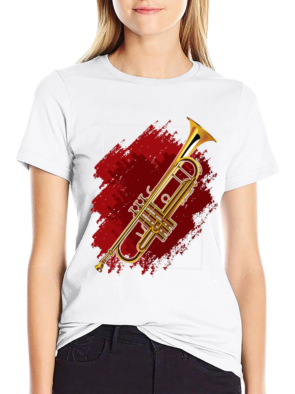 Trumpet Graphic Tee - Stylish Music Lovers T-Shirt
