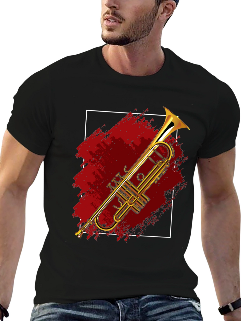 Trumpet Graphic Tee - Stylish Music Lovers T-Shirt