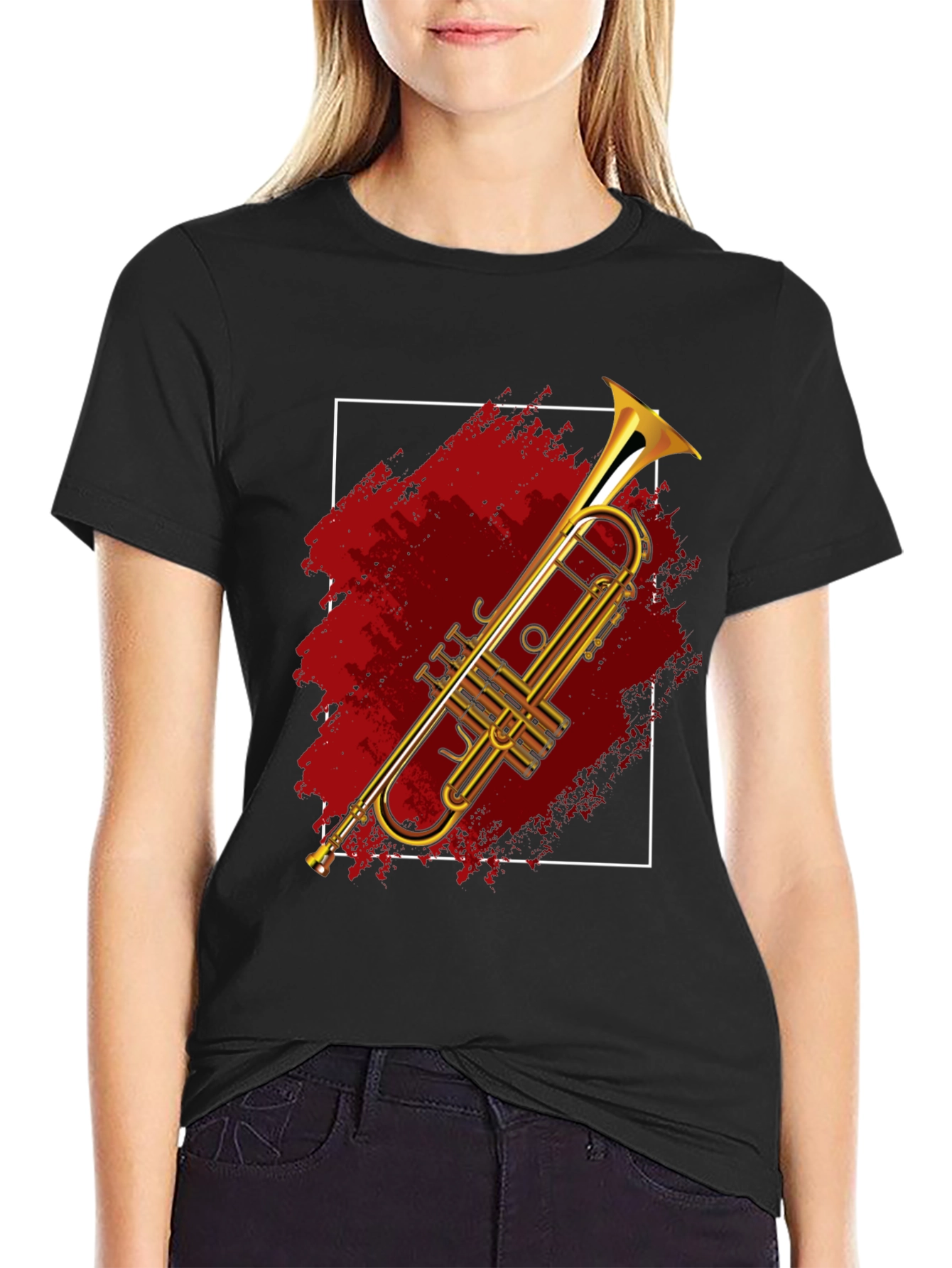 Trumpet Graphic Tee - Stylish Music Lovers T-Shirt