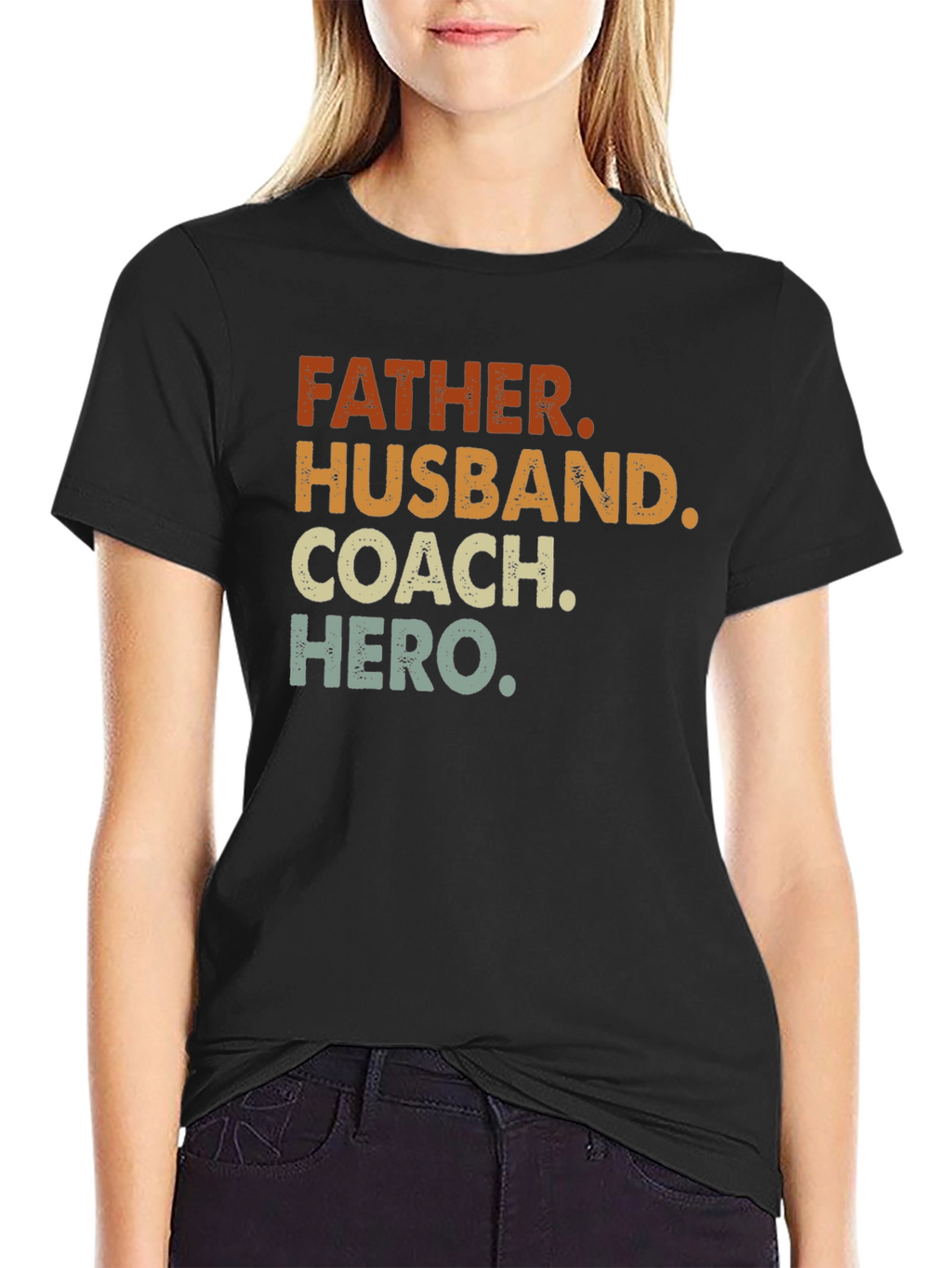 Father Husband Coach Hero Graphic Tee