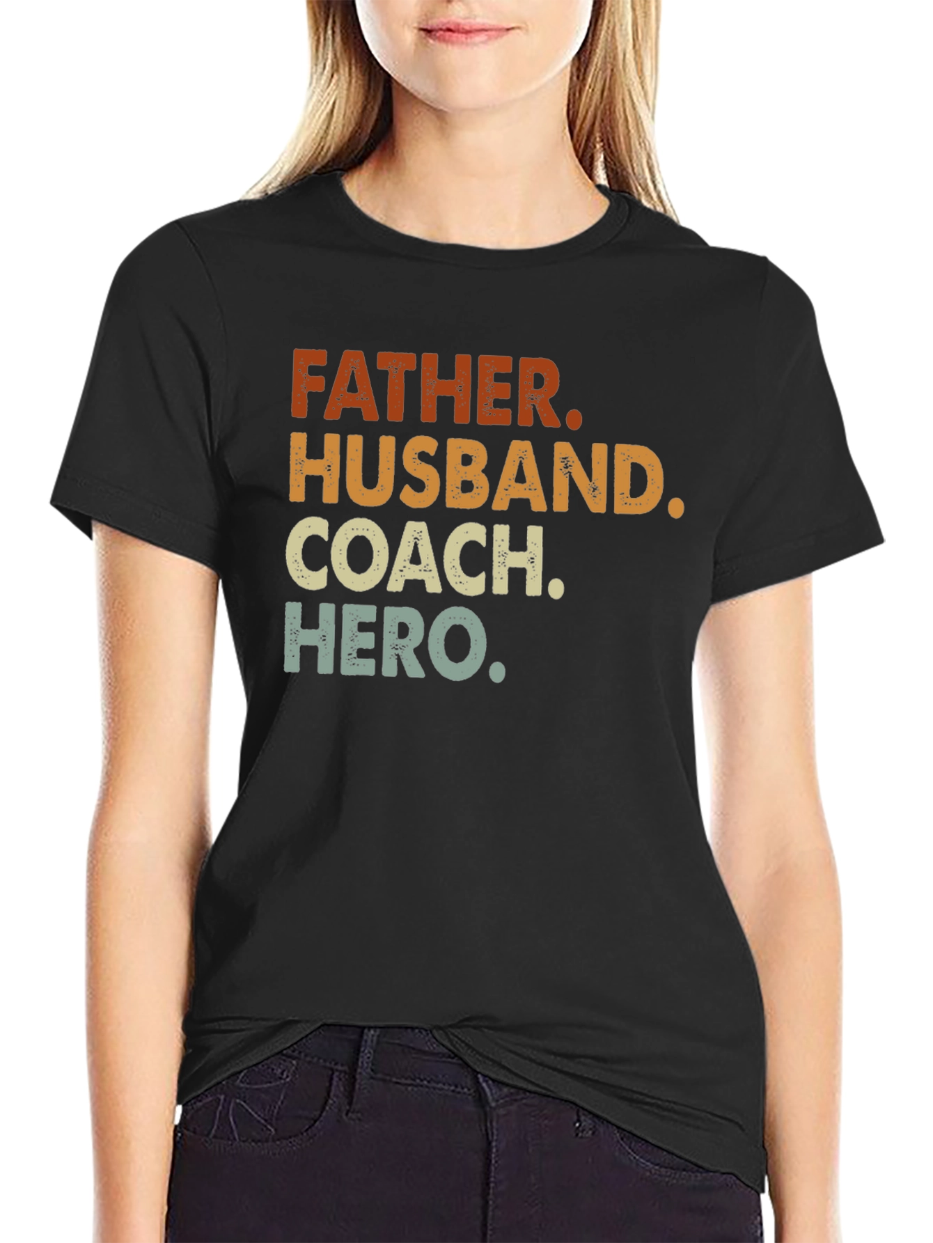 Father Husband Coach Hero Graphic Tee