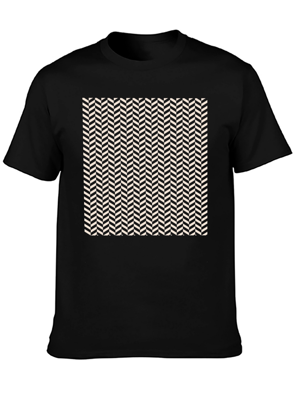 Herringbone Pattern Tee - Modern Style
