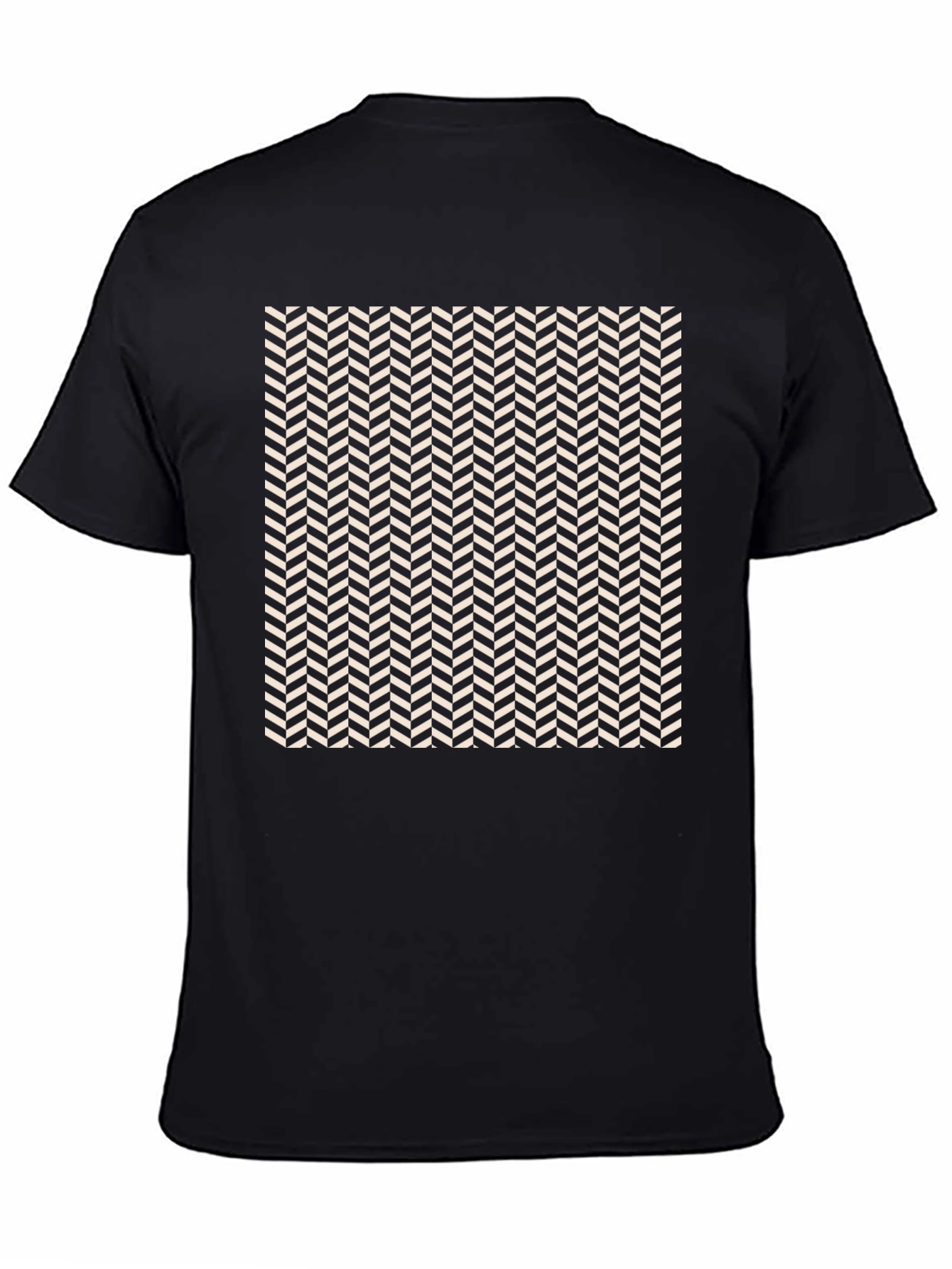 Herringbone Pattern Tee - Modern Style