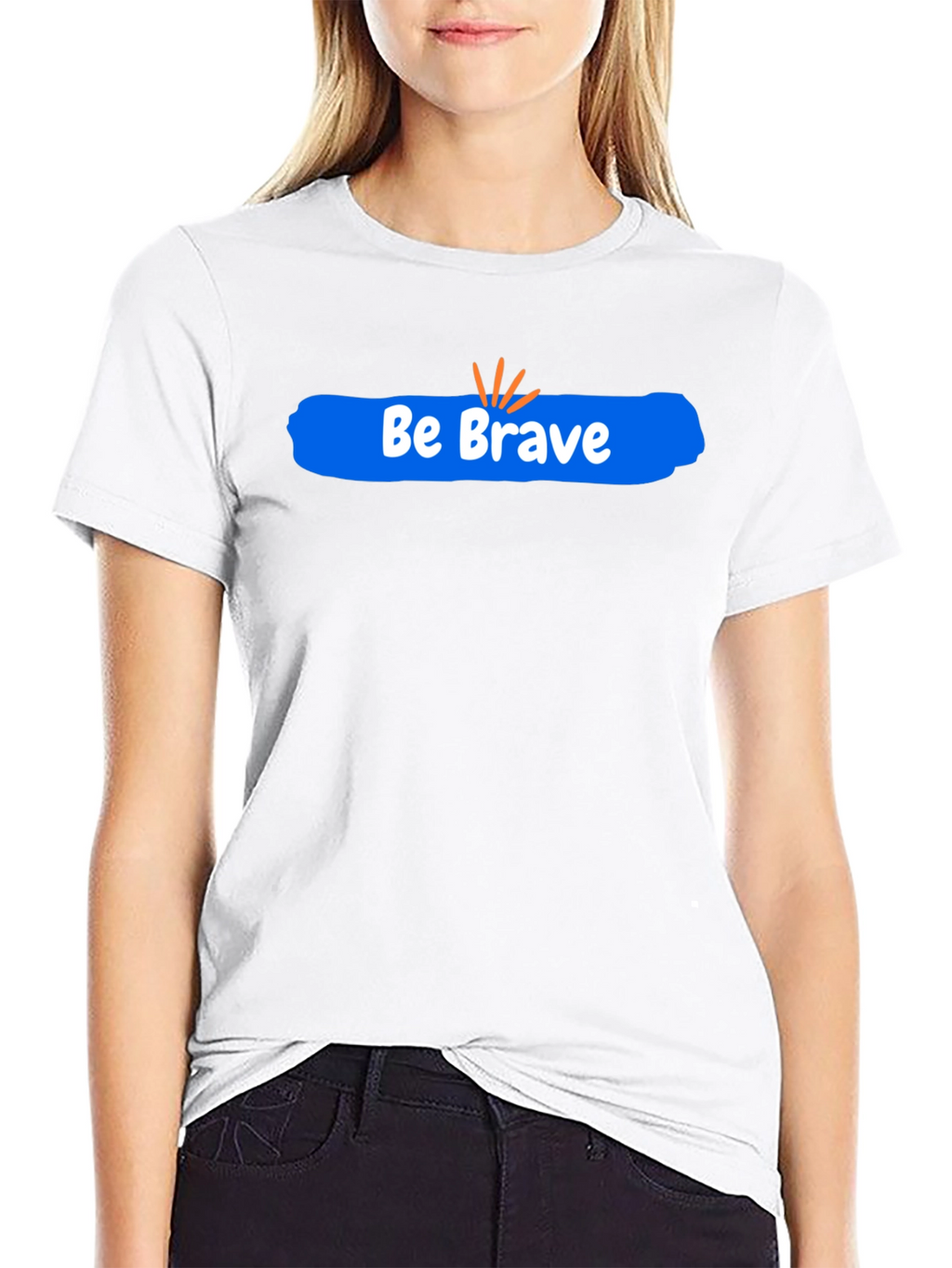 Be Brave Graphic Tee - Black Cotton Comfort
