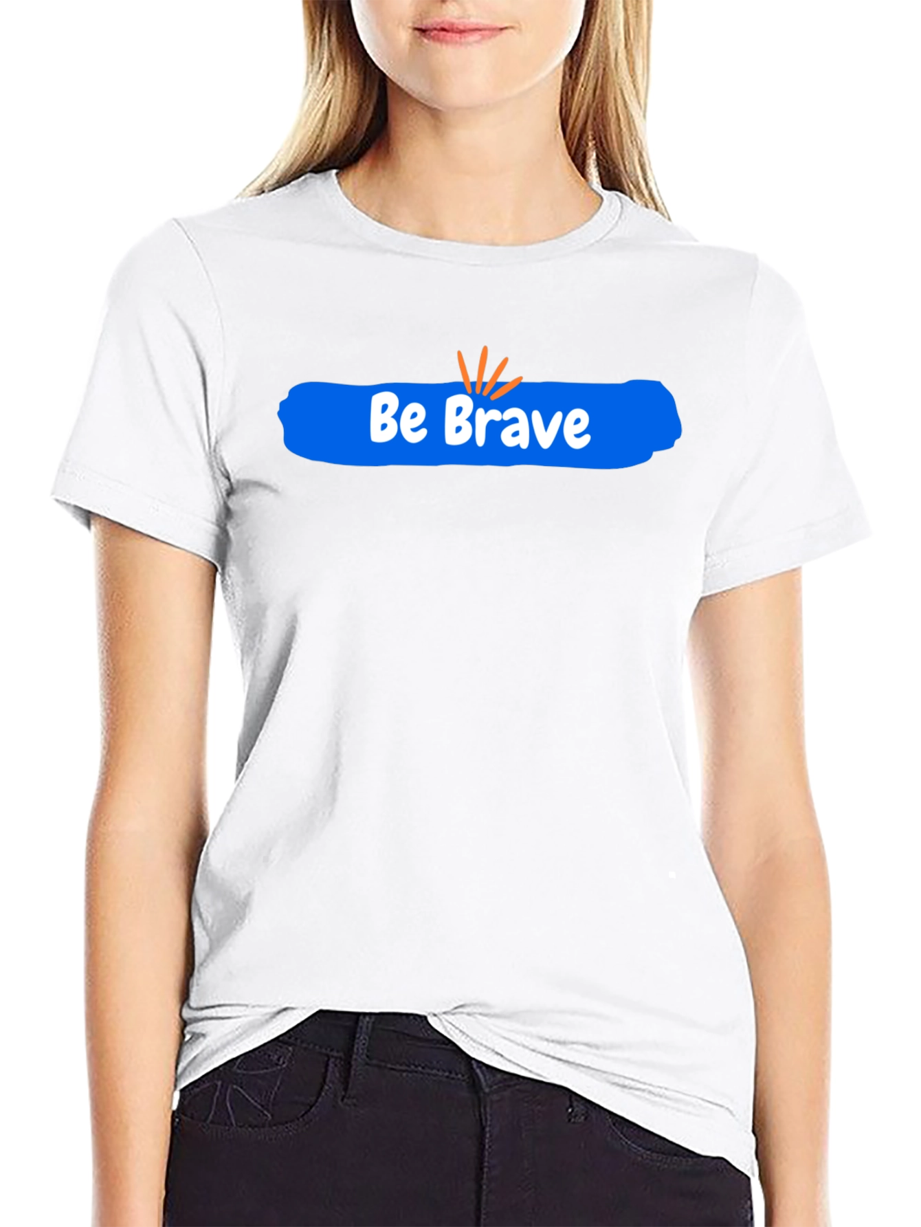 Be Brave Graphic Tee - Black Cotton Comfort