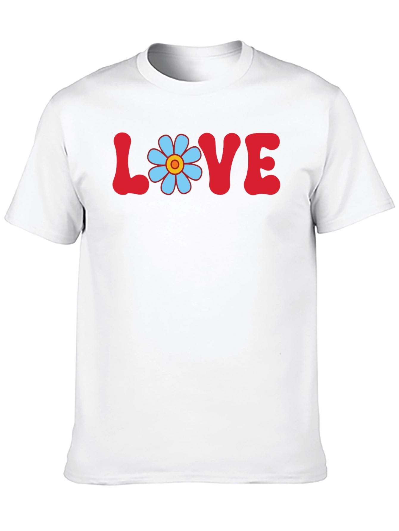Love Flower Power T-Shirt Retro Graphic Tee