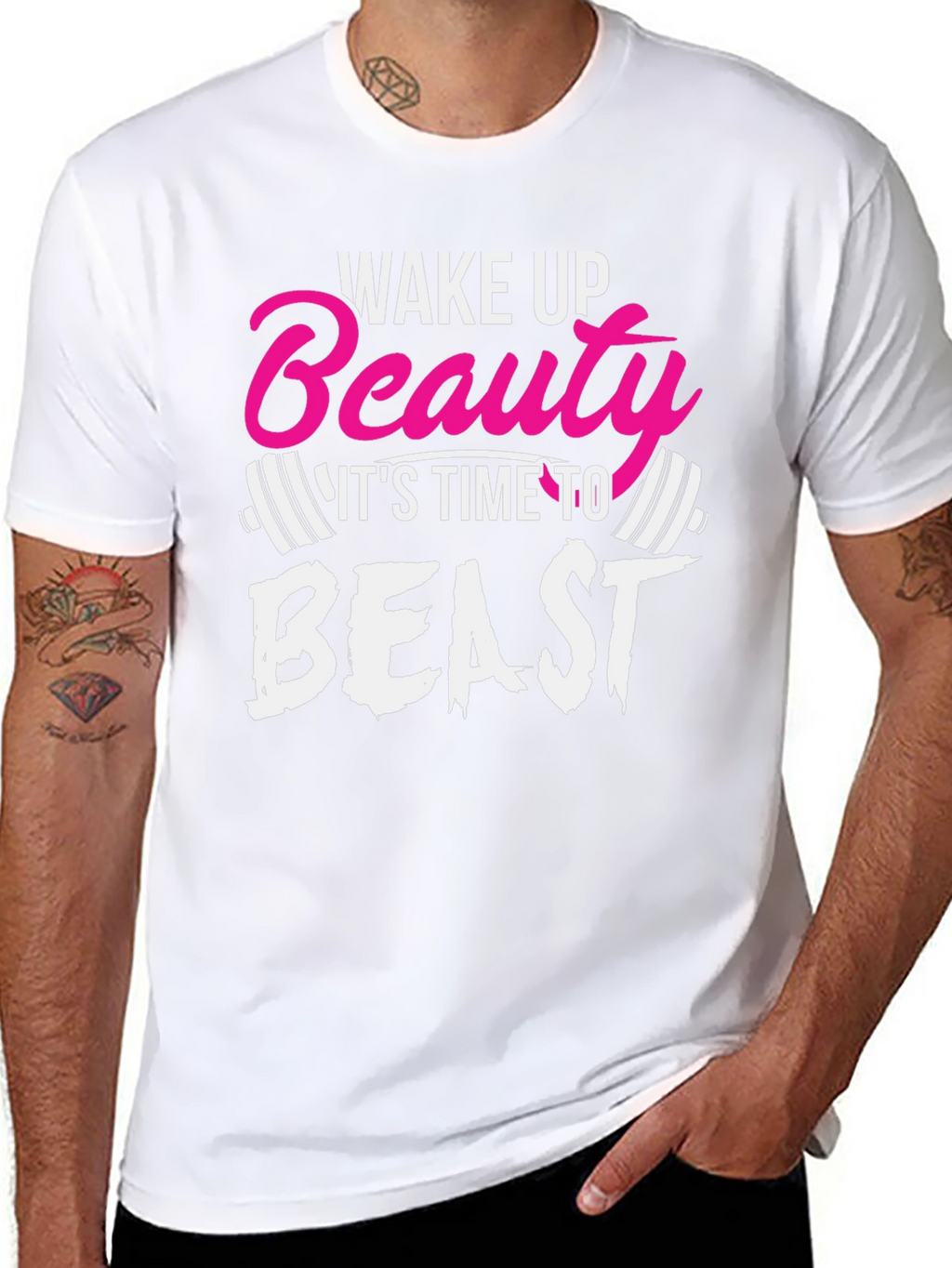Wake Up Beauty Beast Graphic T-Shirt