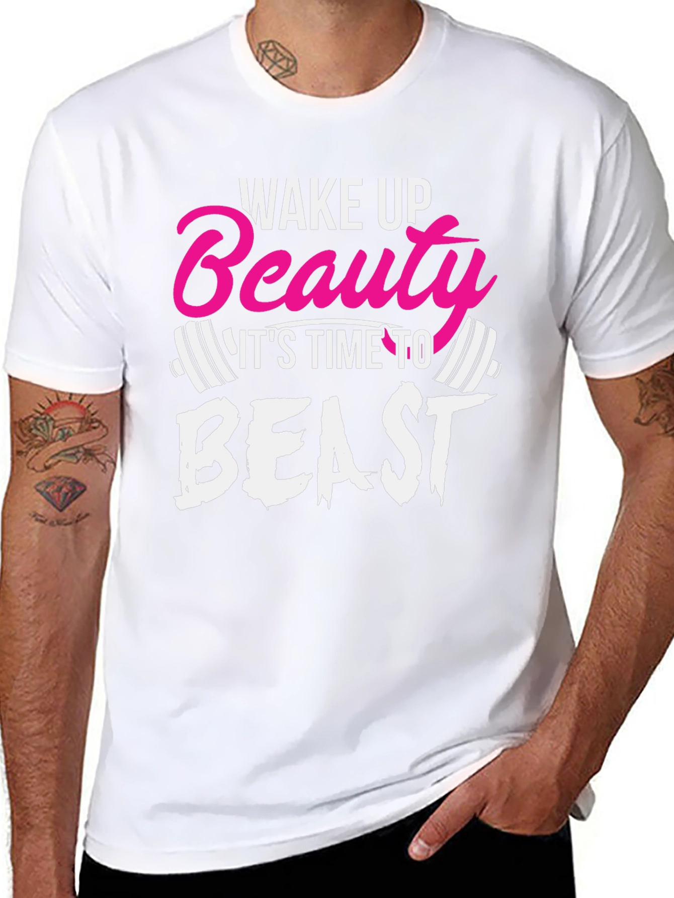 Wake Up Beauty Beast Graphic T-Shirt