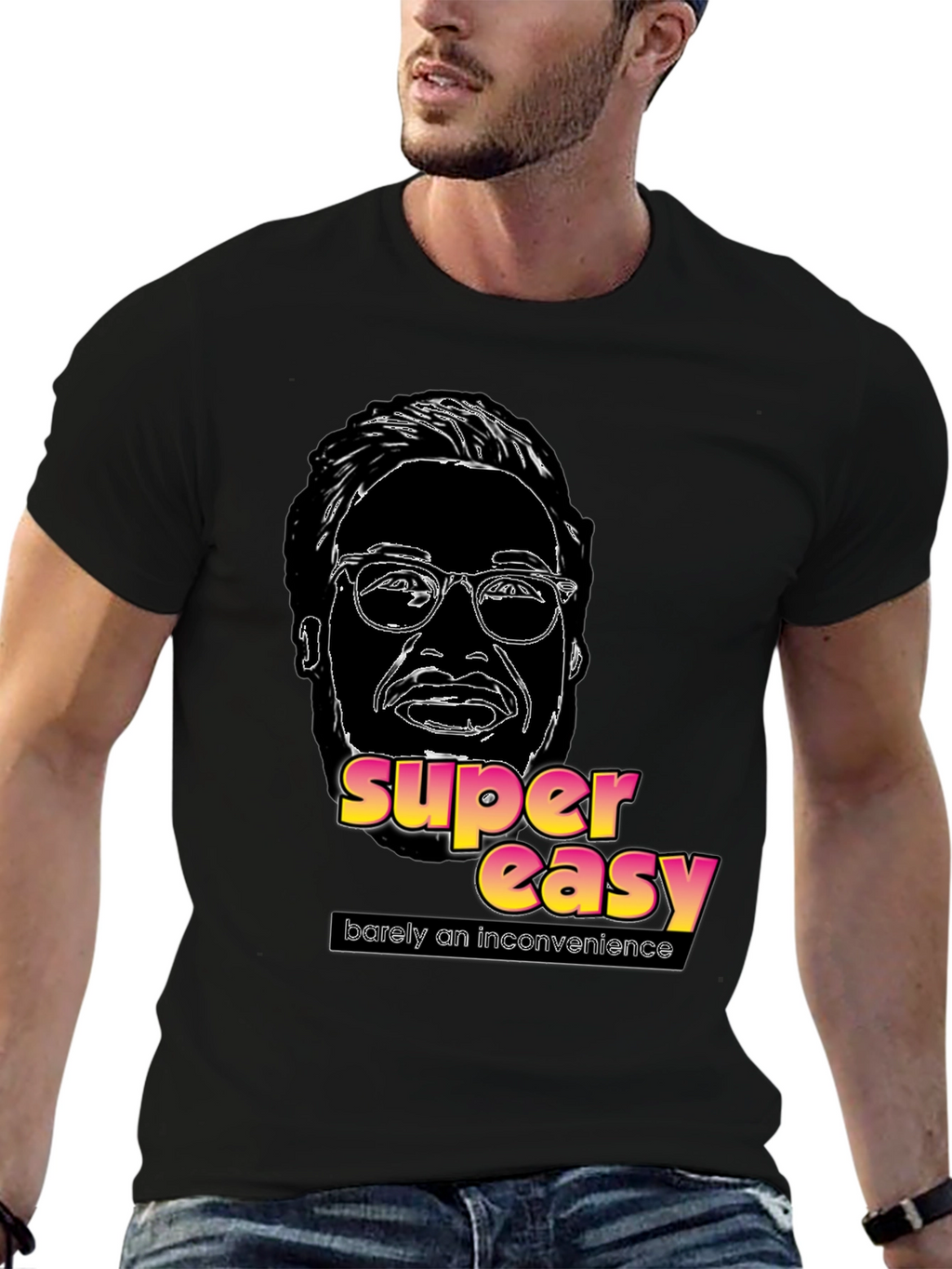 Super Easy Barely An Inconvenience Black T-Shirt