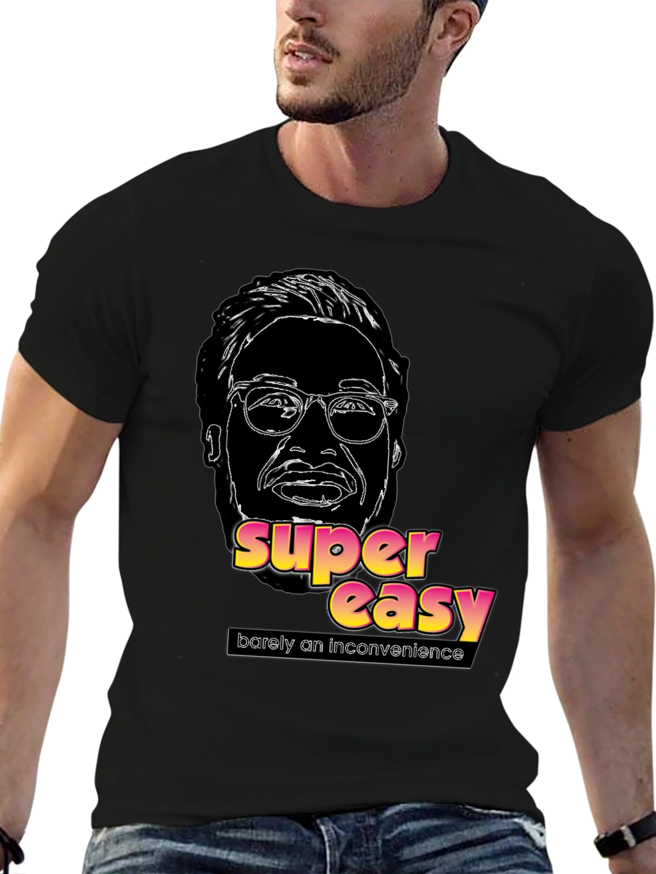 Super Easy Barely An Inconvenience Black T-Shirt