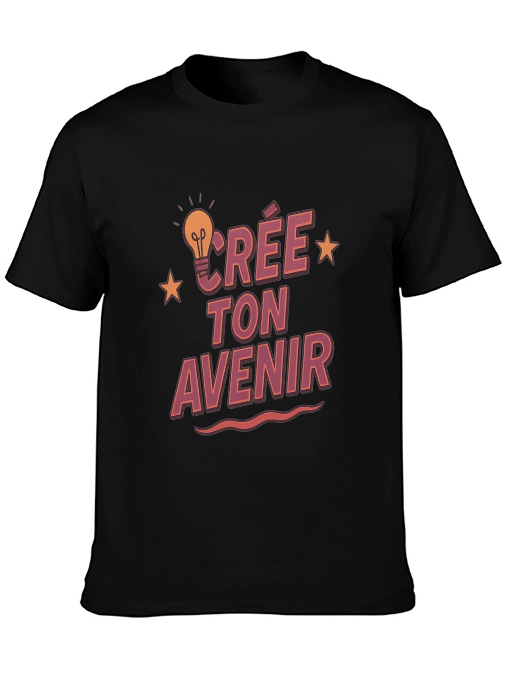Crée Ton Avenir Graphic T-Shirt - Black Cotton Tee