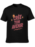 Crée Ton Avenir Graphic T-Shirt - Black Cotton Tee
