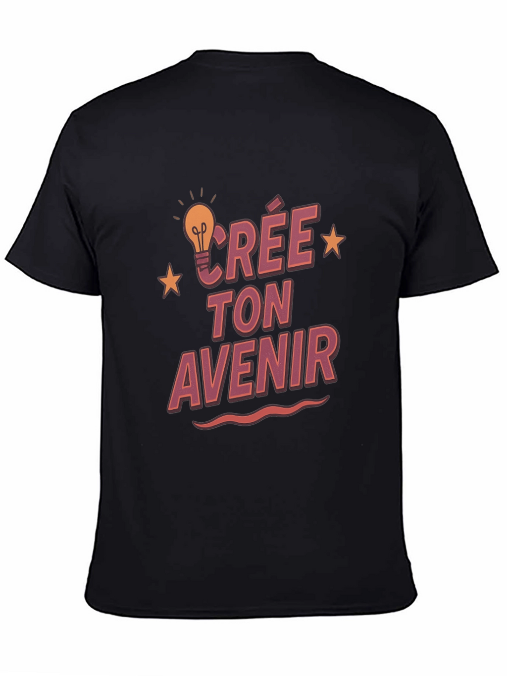 Crée Ton Avenir Graphic T-Shirt - Black Cotton Tee