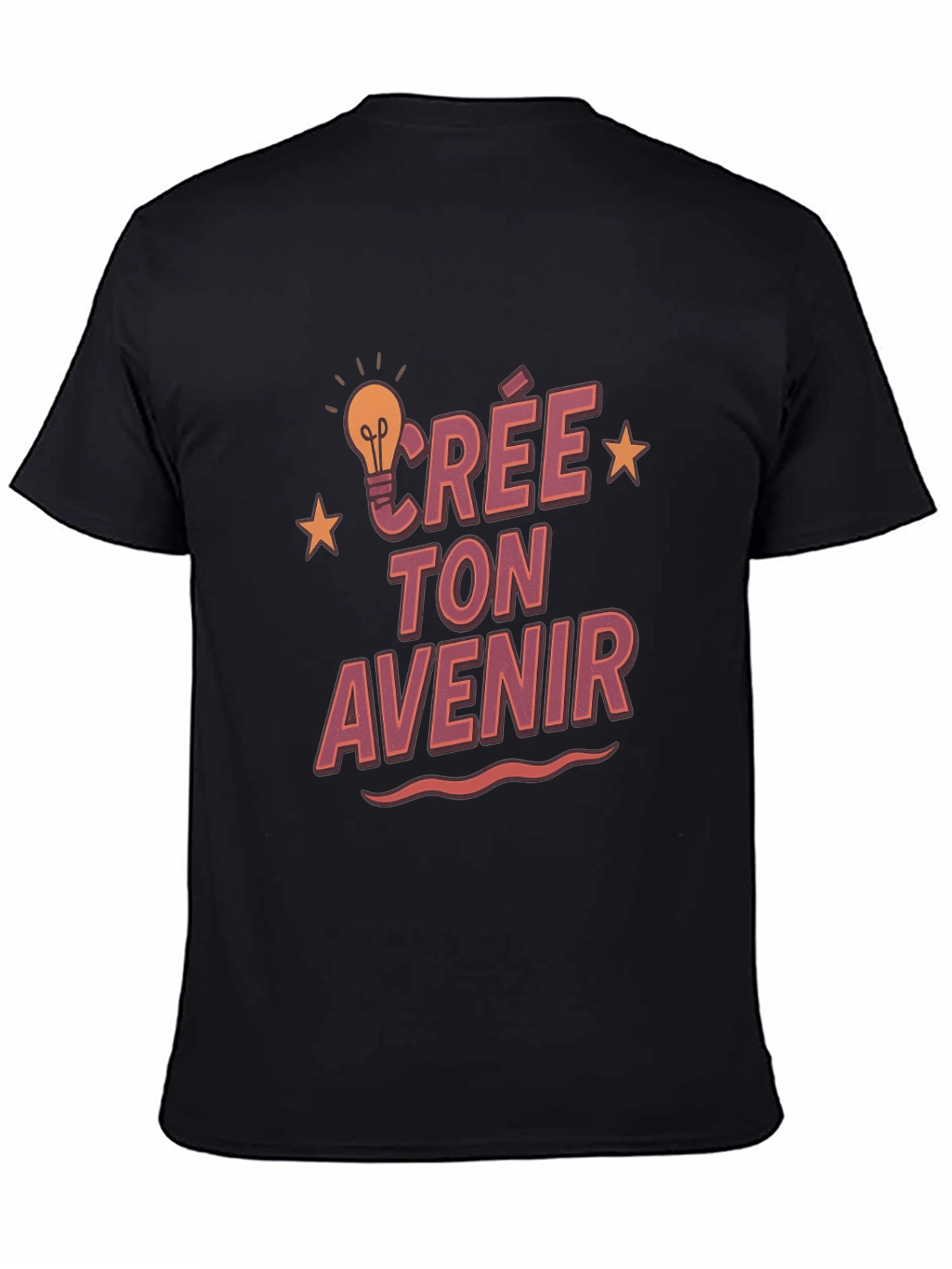Crée Ton Avenir Graphic T-Shirt - Black Cotton Tee